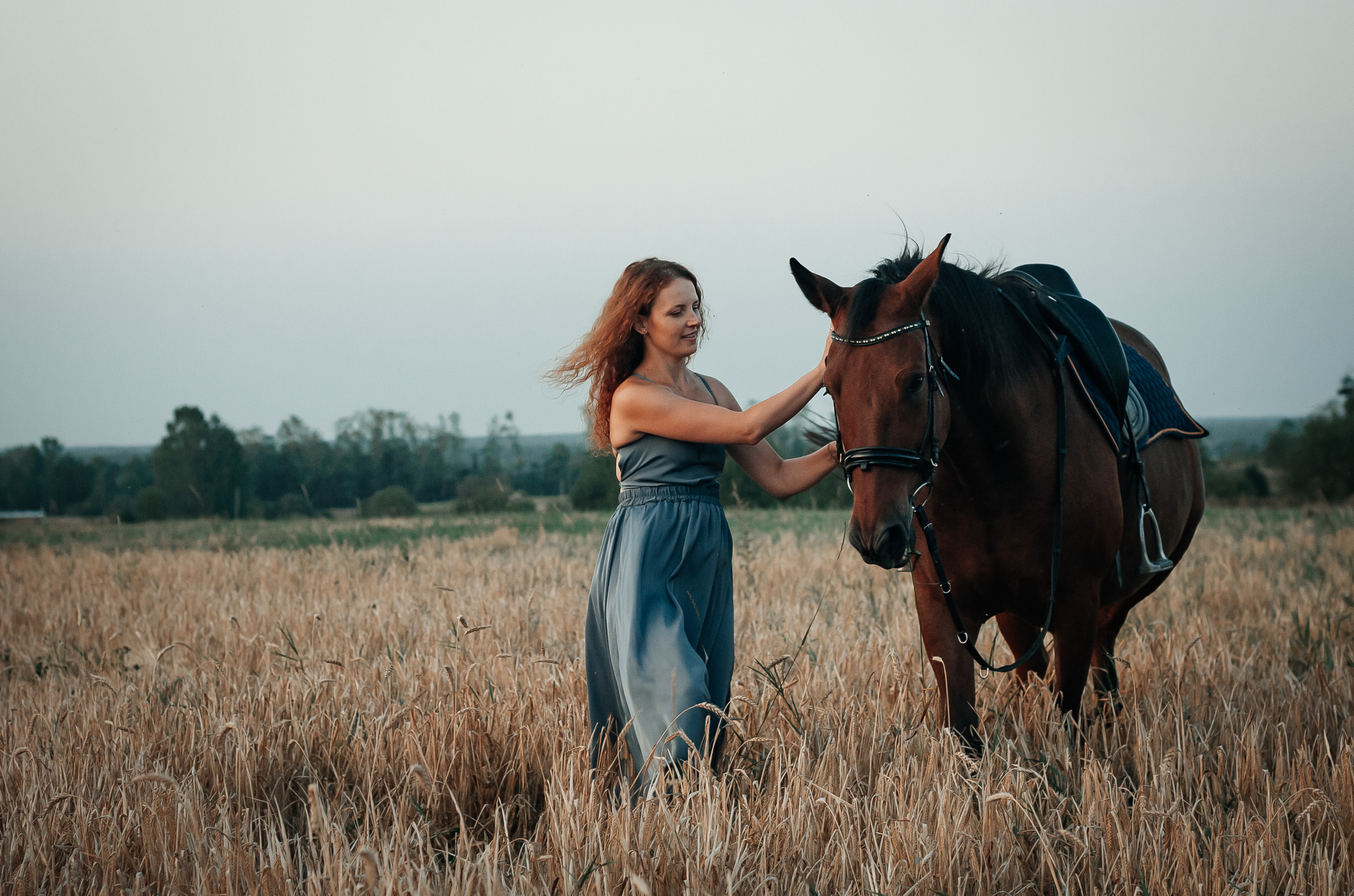Съёмка с лошадью для Юлии, Андрея и Артёма. Свадебный и семейный фотограф г. Ярославль Савинская Анастасия