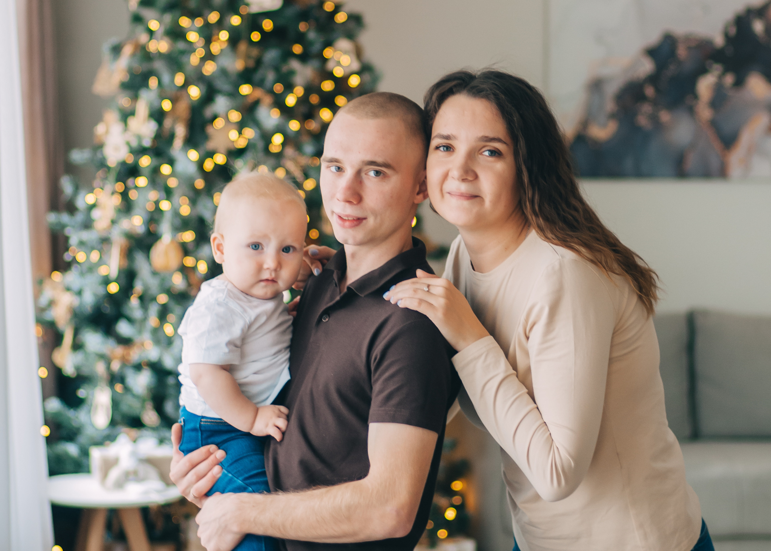 Новогодняя студийная съёмка для Алины, Влада и Матвея. Свадебный и семейный фотограф г. Ярославль Савинская Анастасия