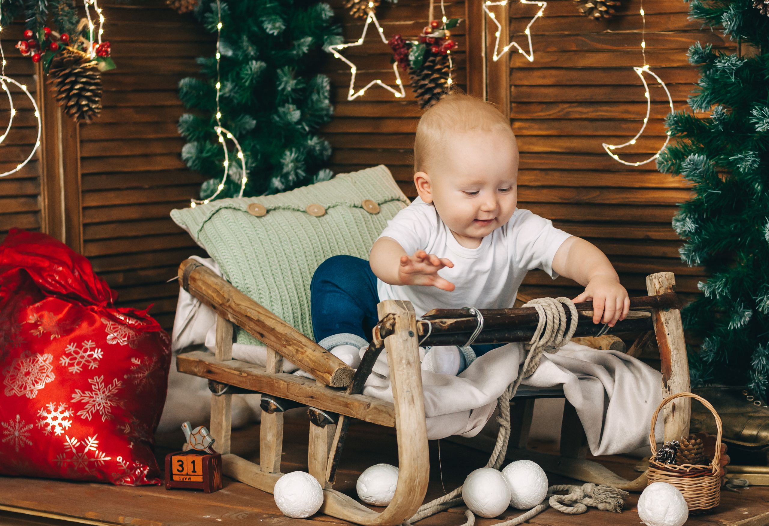 Новогодняя студийная съёмка для Алины, Влада и Матвея. Свадебный и семейный фотограф г. Ярославль Савинская Анастасия