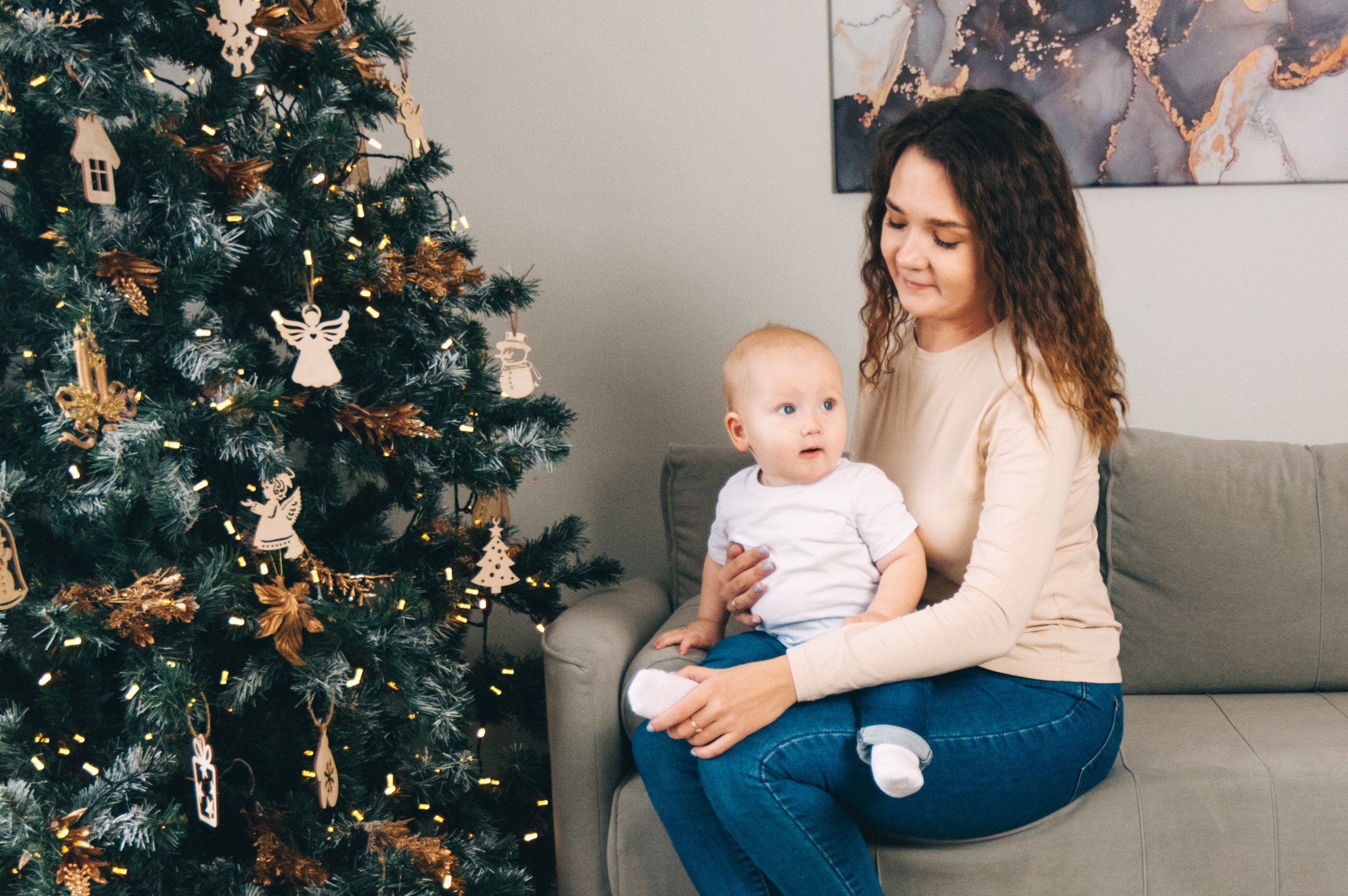 Новогодняя студийная съёмка для Алины, Влада и Матвея. Свадебный и семейный фотограф г. Ярославль Савинская Анастасия