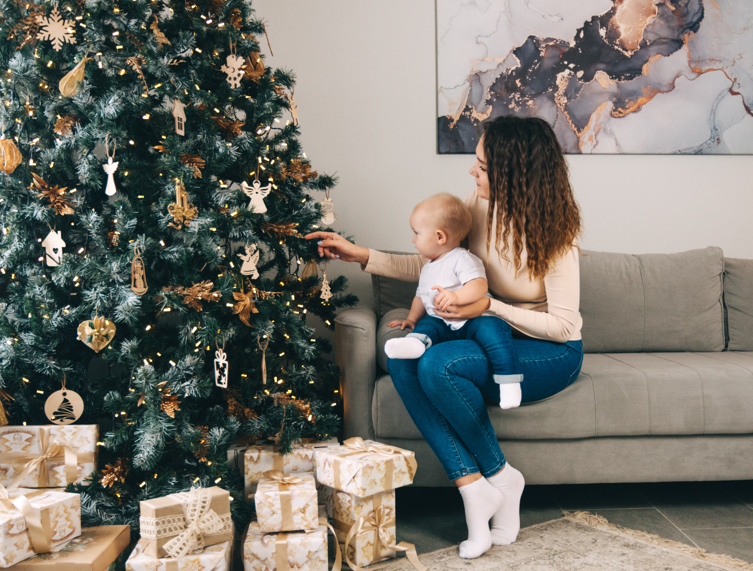 Новогодняя студийная съёмка для Алины, Влада и Матвея. Свадебный и семейный фотограф г. Ярославль Савинская Анастасия