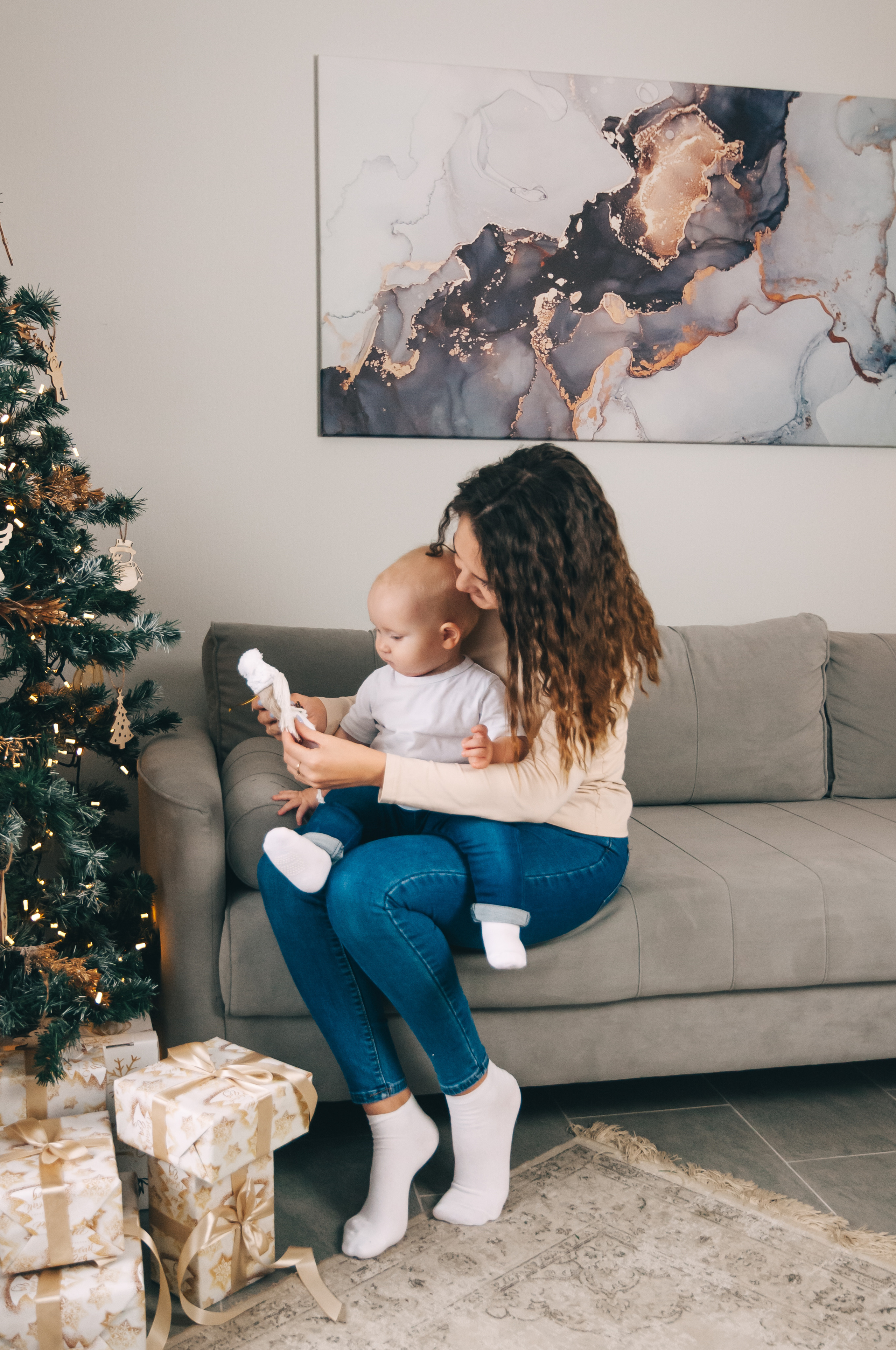 Новогодняя студийная съёмка для Алины, Влада и Матвея. Свадебный и семейный фотограф г. Ярославль Савинская Анастасия