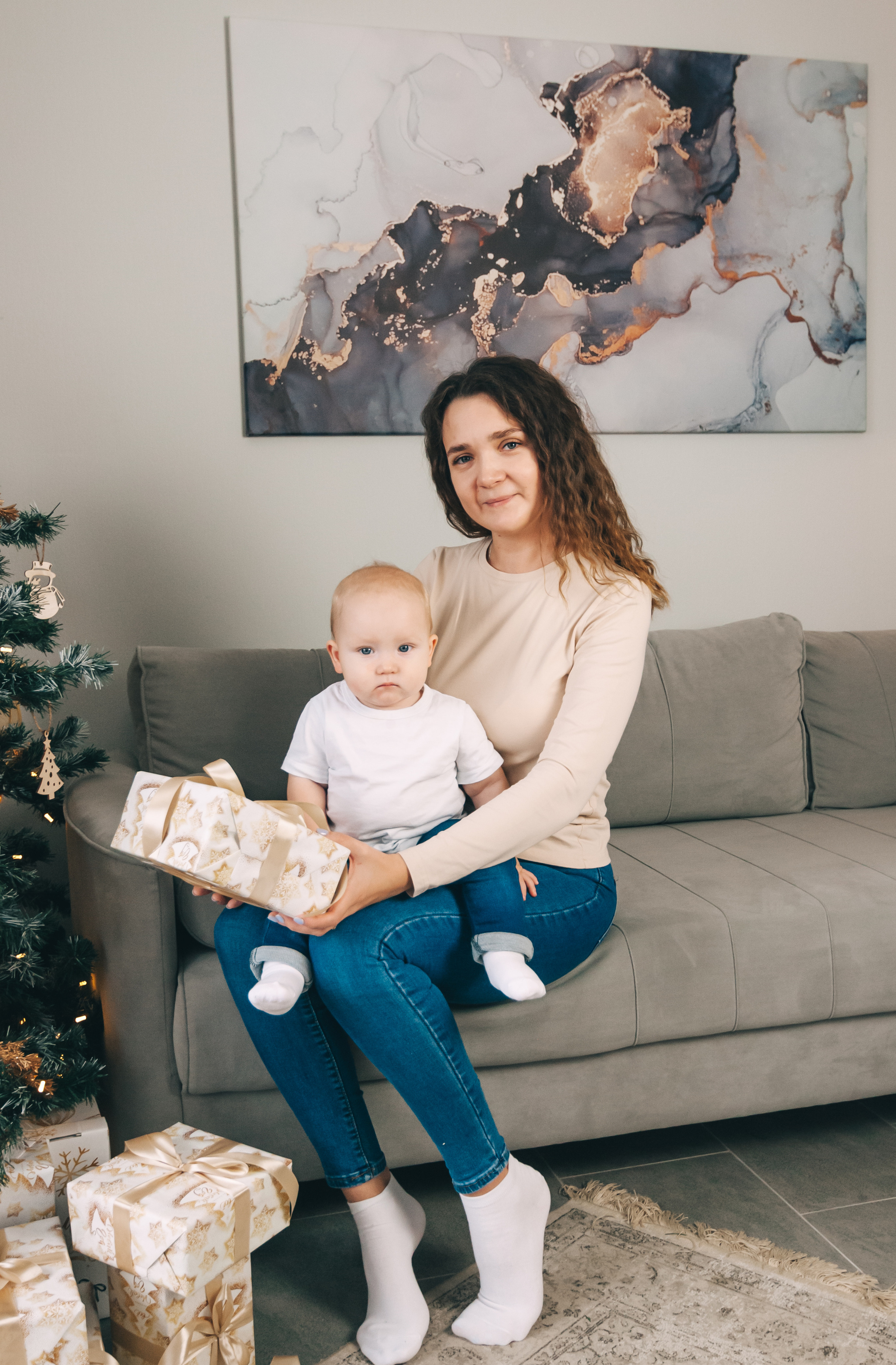 Новогодняя студийная съёмка для Алины, Влада и Матвея. Свадебный и семейный фотограф г. Ярославль Савинская Анастасия