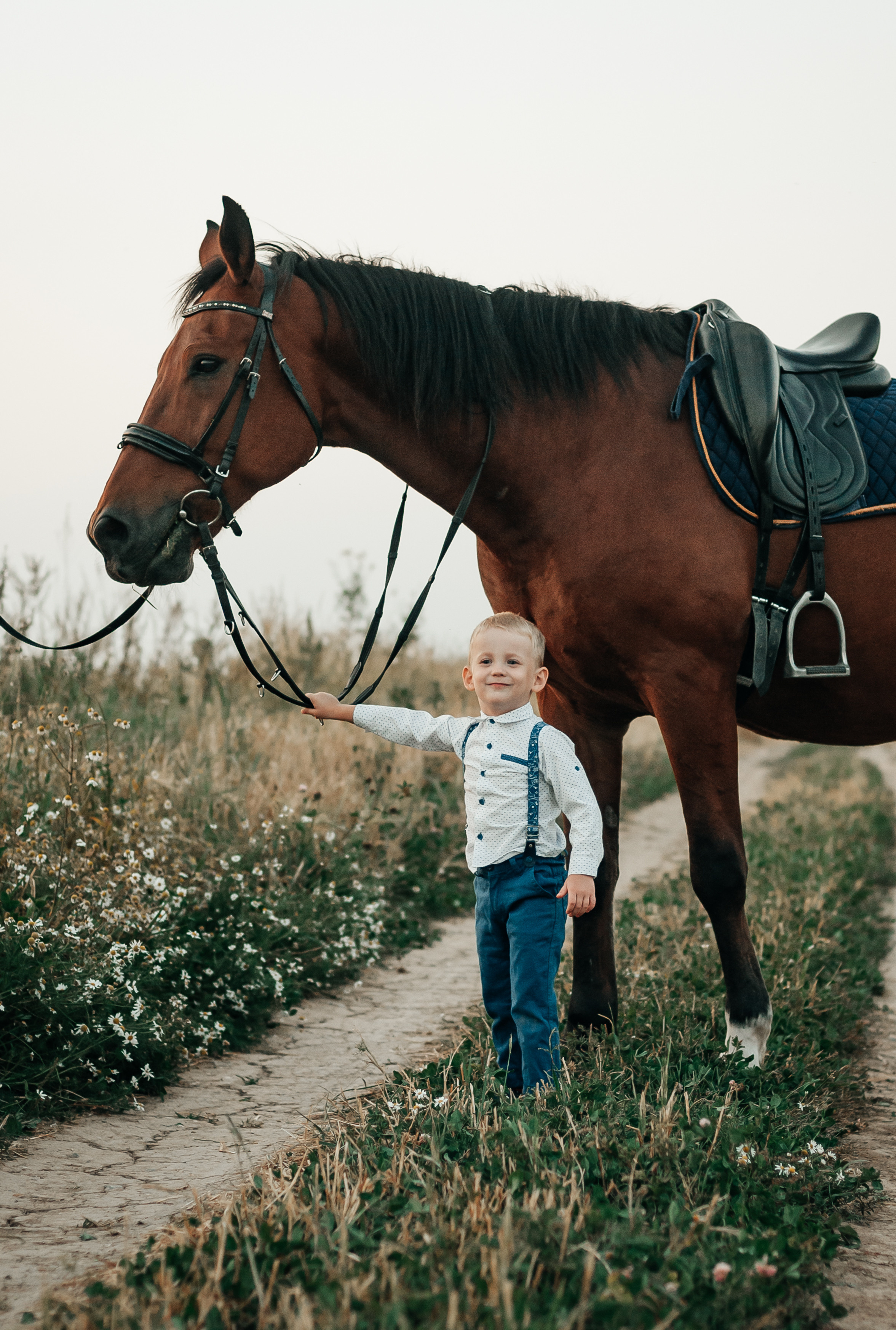 Съёмка с лошадью для Юлии, Андрея и Артёма. Свадебный и семейный фотограф г. Ярославль Савинская Анастасия