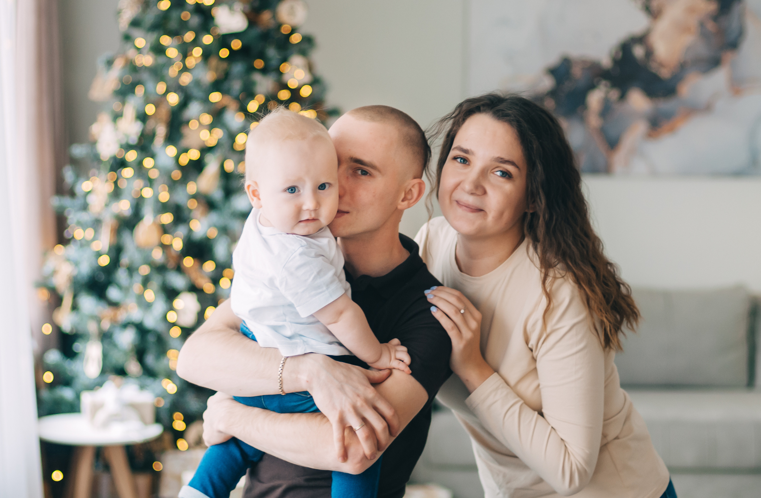 Новогодняя студийная съёмка для Алины, Влада и Матвея. Свадебный и семейный фотограф г. Ярославль Савинская Анастасия