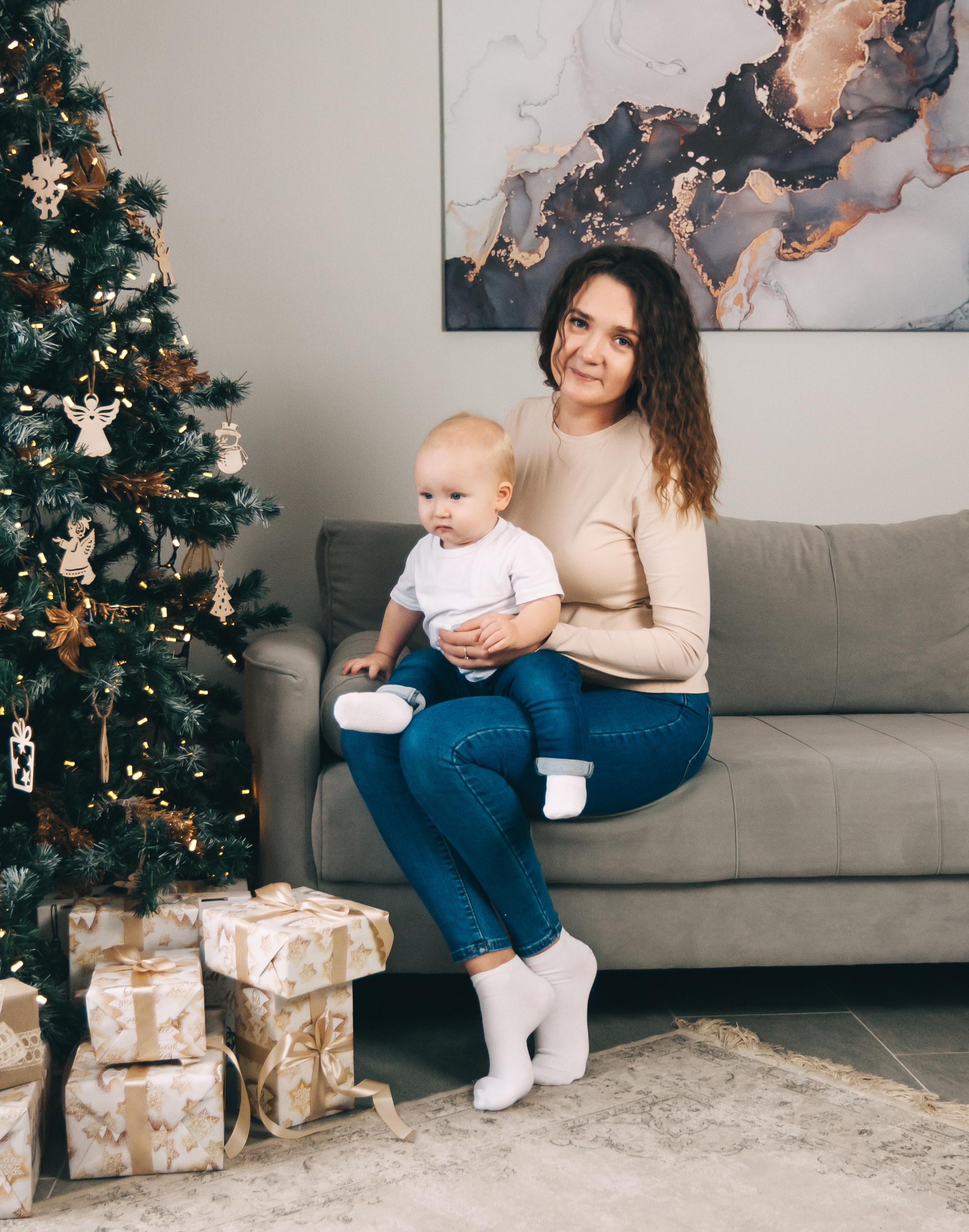 Новогодняя студийная съёмка для Алины, Влада и Матвея. Свадебный и семейный фотограф г. Ярославль Савинская Анастасия