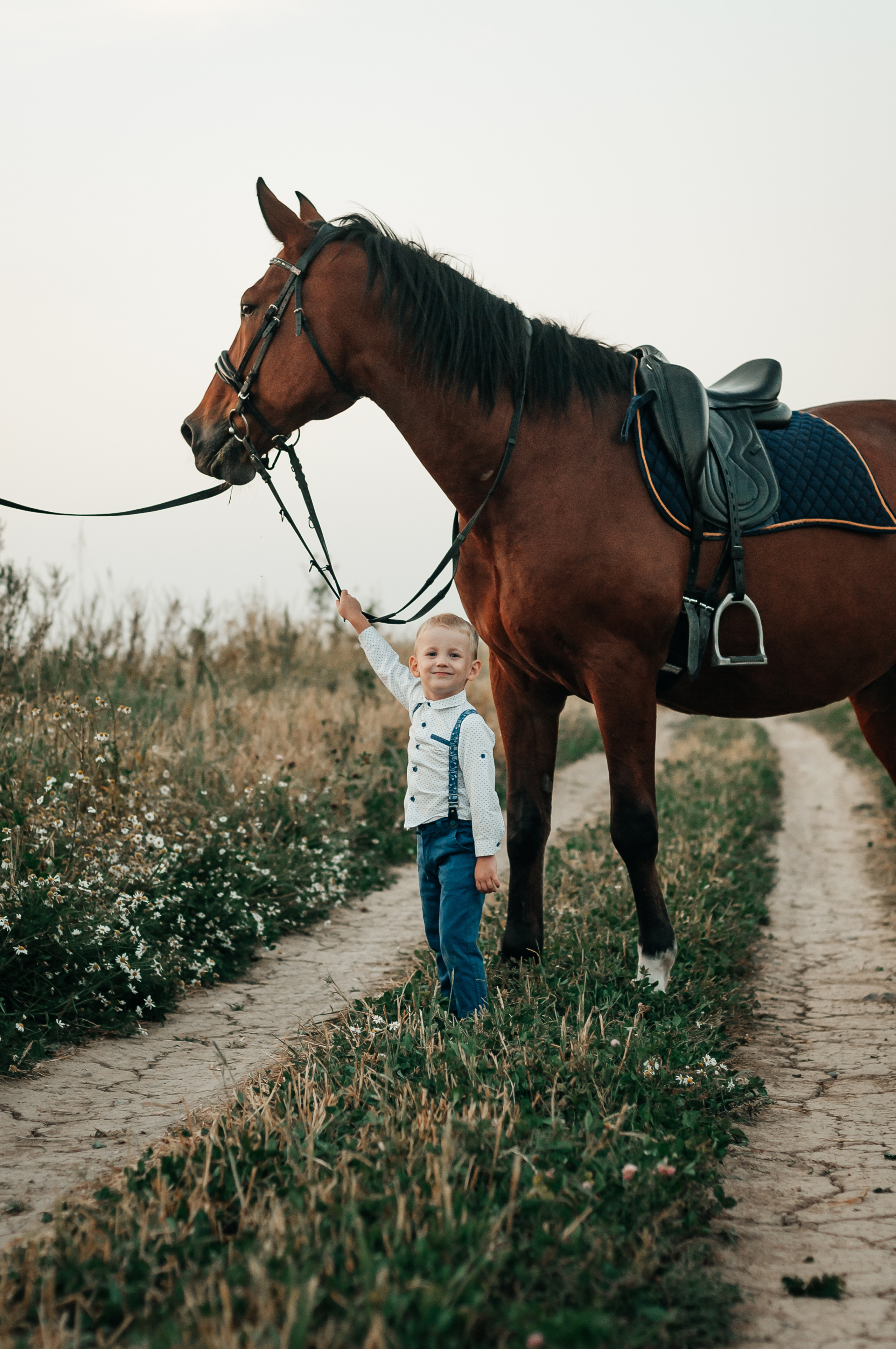 Съёмка с лошадью для Юлии, Андрея и Артёма. Свадебный и семейный фотограф г. Ярославль Савинская Анастасия