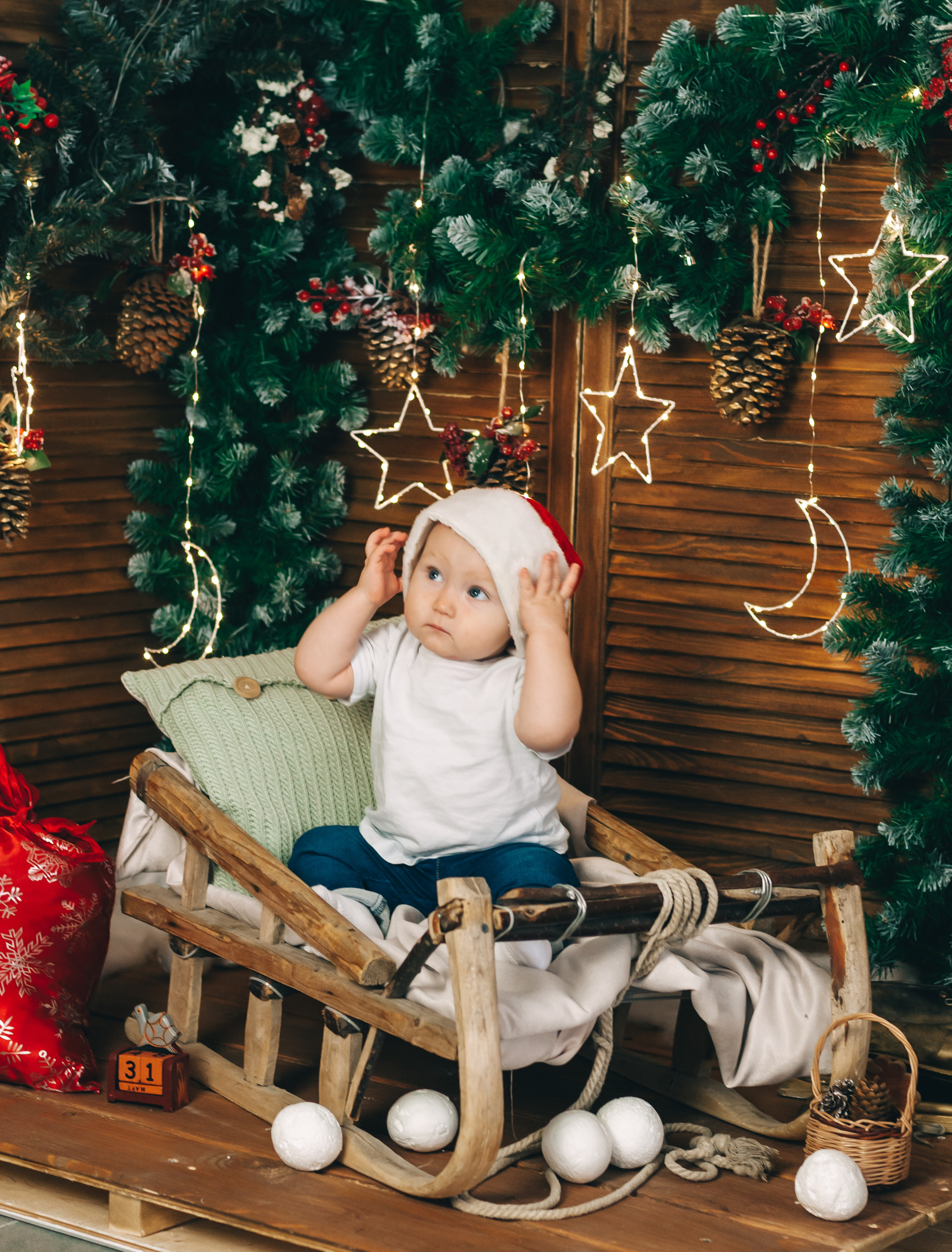 Новогодняя студийная съёмка для Алины, Влада и Матвея. Свадебный и семейный фотограф г. Ярославль Савинская Анастасия