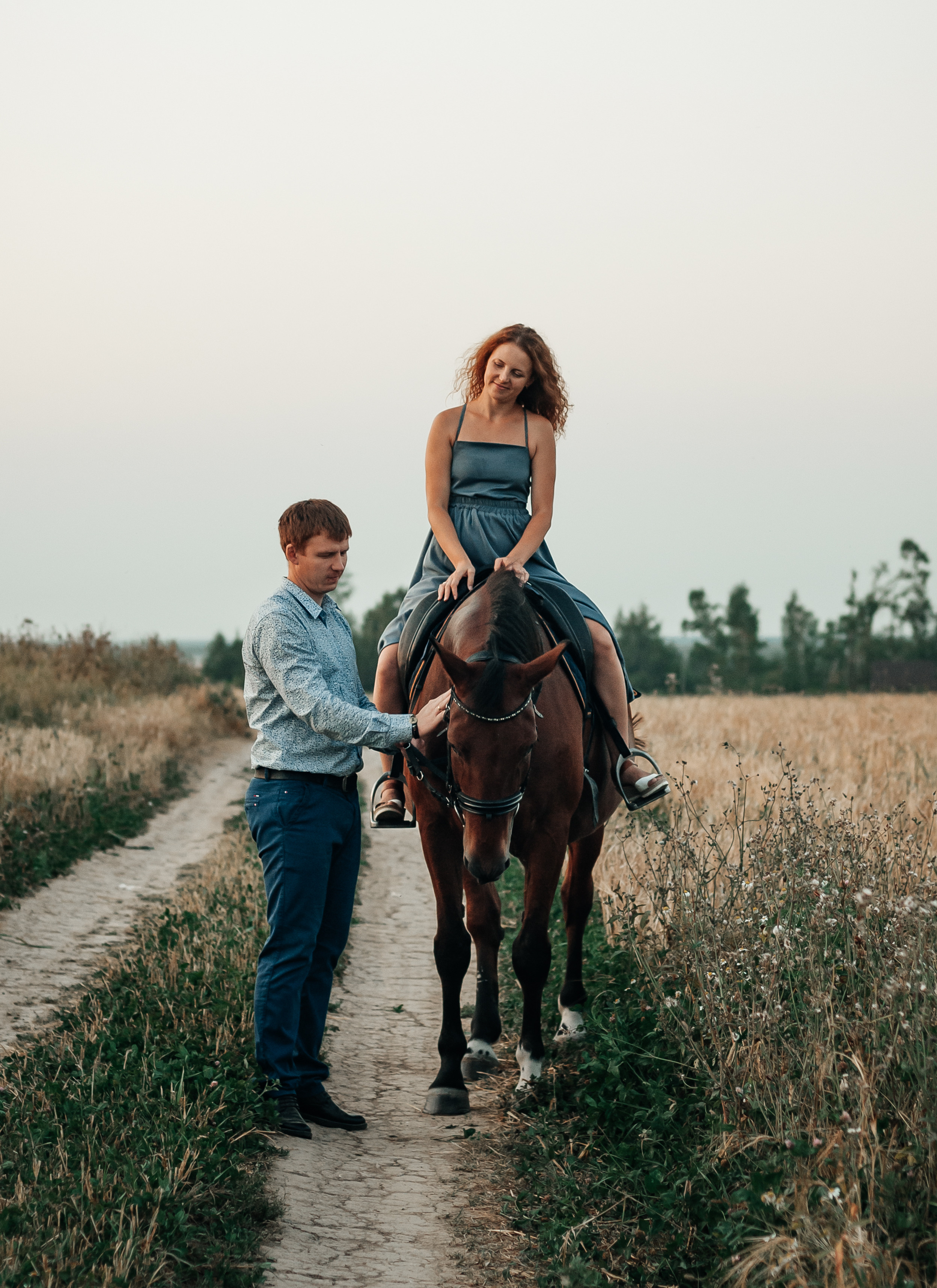 Съёмка с лошадью для Юлии, Андрея и Артёма. Свадебный и семейный фотограф г. Ярославль Савинская Анастасия