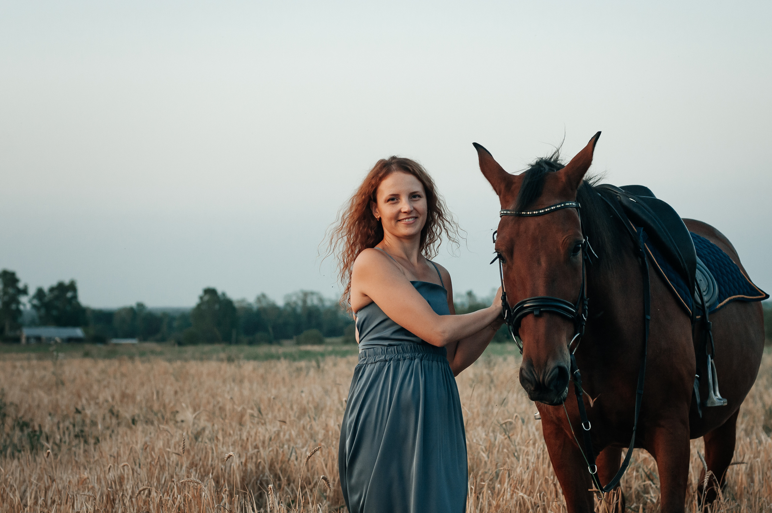 Съёмка с лошадью для Юлии, Андрея и Артёма. Свадебный и семейный фотограф г. Ярославль Савинская Анастасия