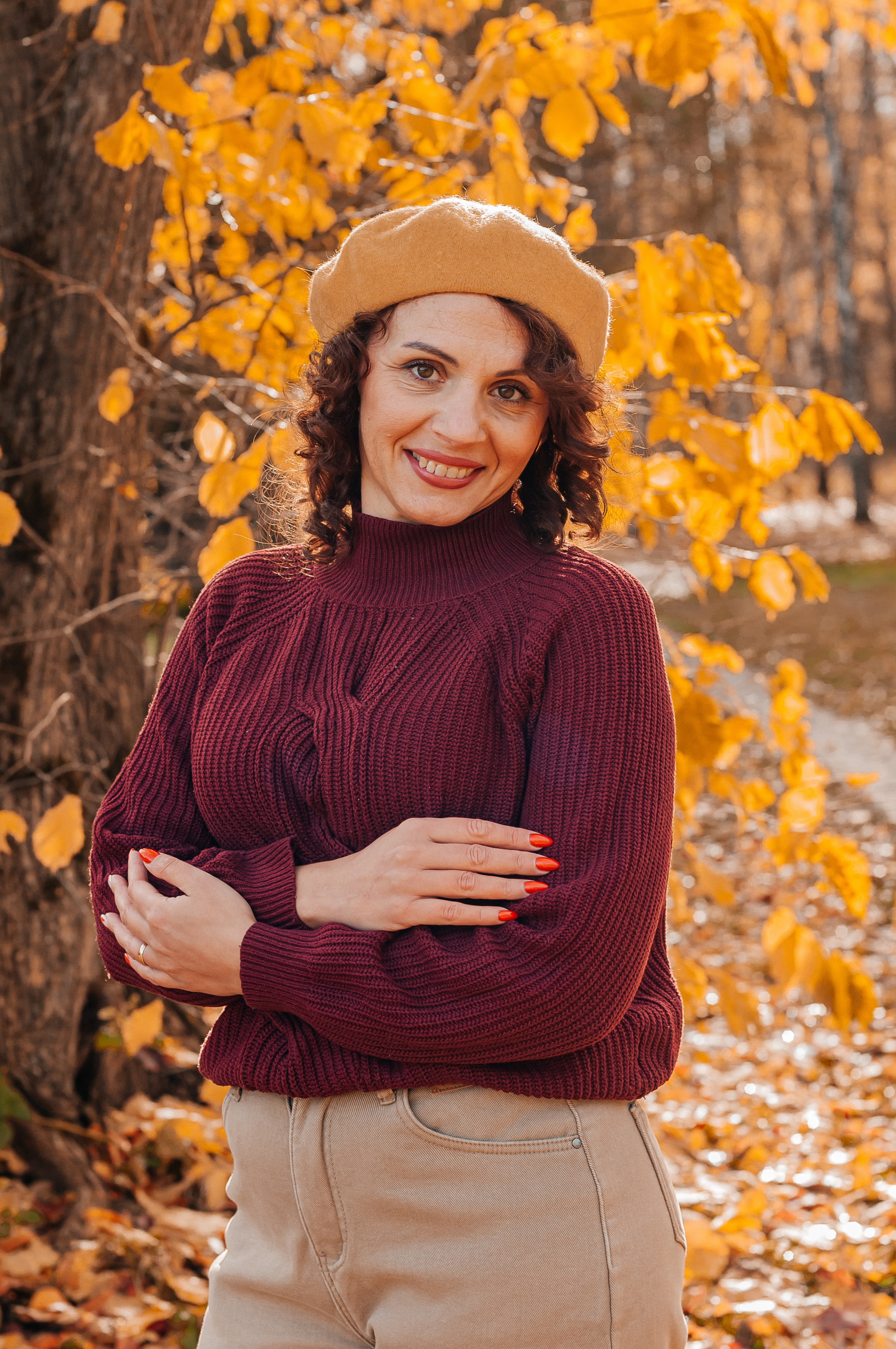 Прогулочная съёмка в золотой осени для Натальи. Свадебный и семейный фотограф г. Ярославль Савинская Анастасия