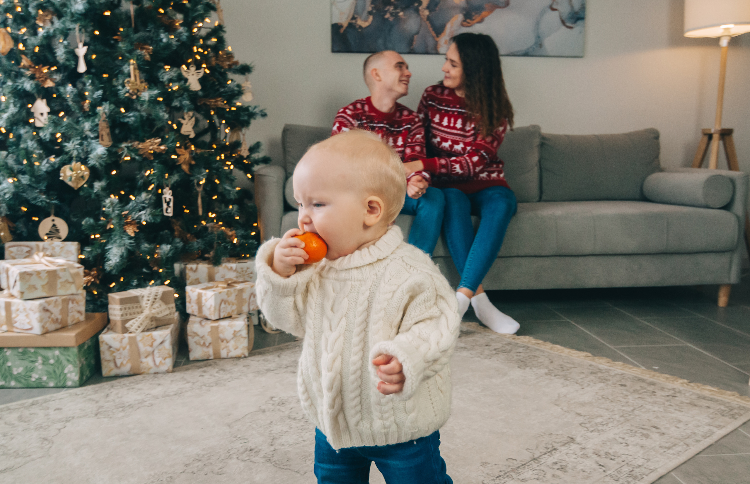 Новогодняя студийная съёмка для Алины, Влада и Матвея. Свадебный и семейный фотограф г. Ярославль Савинская Анастасия