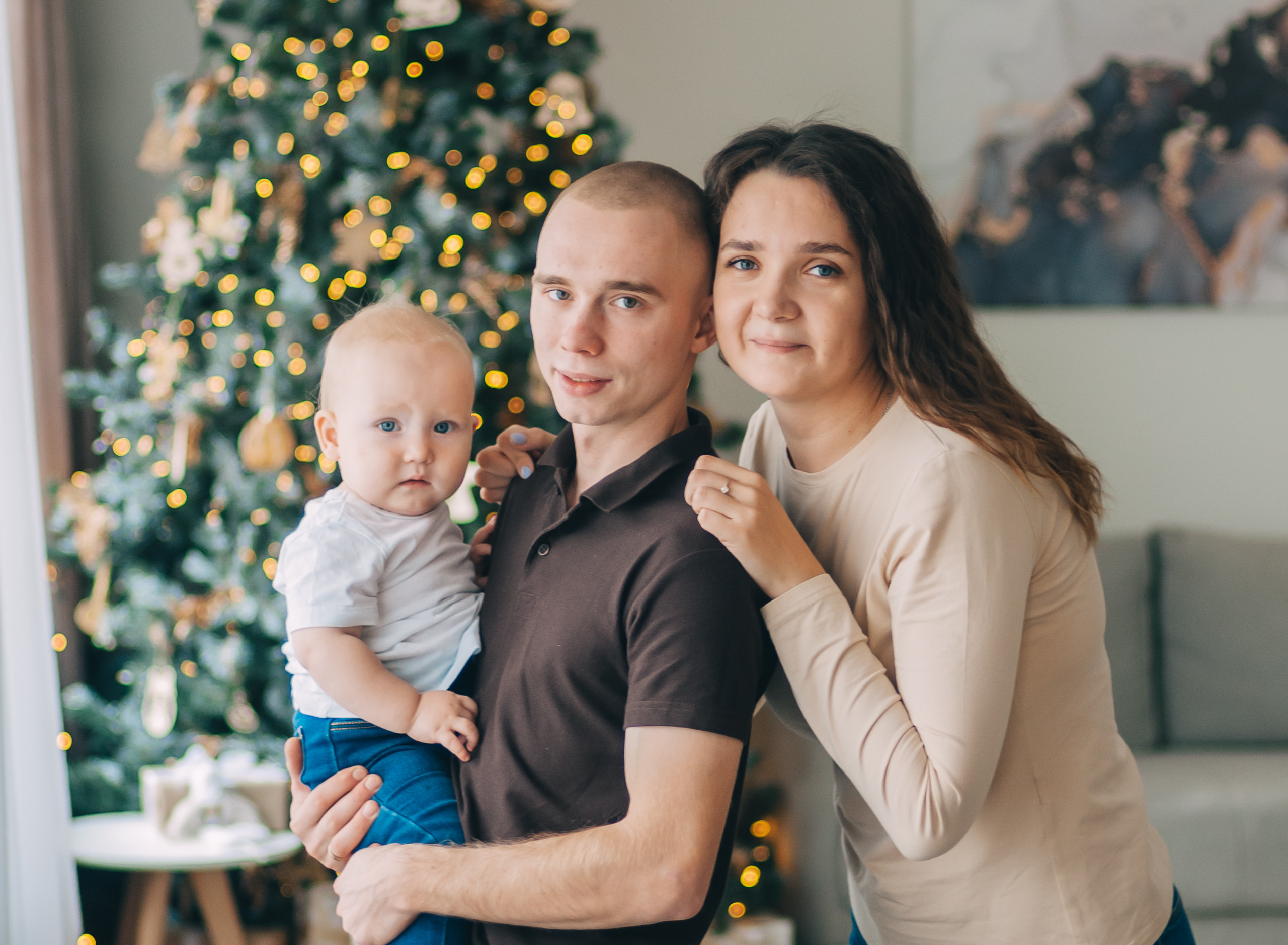 Новогодняя студийная съёмка для Алины, Влада и Матвея. Свадебный и семейный фотограф г. Ярославль Савинская Анастасия