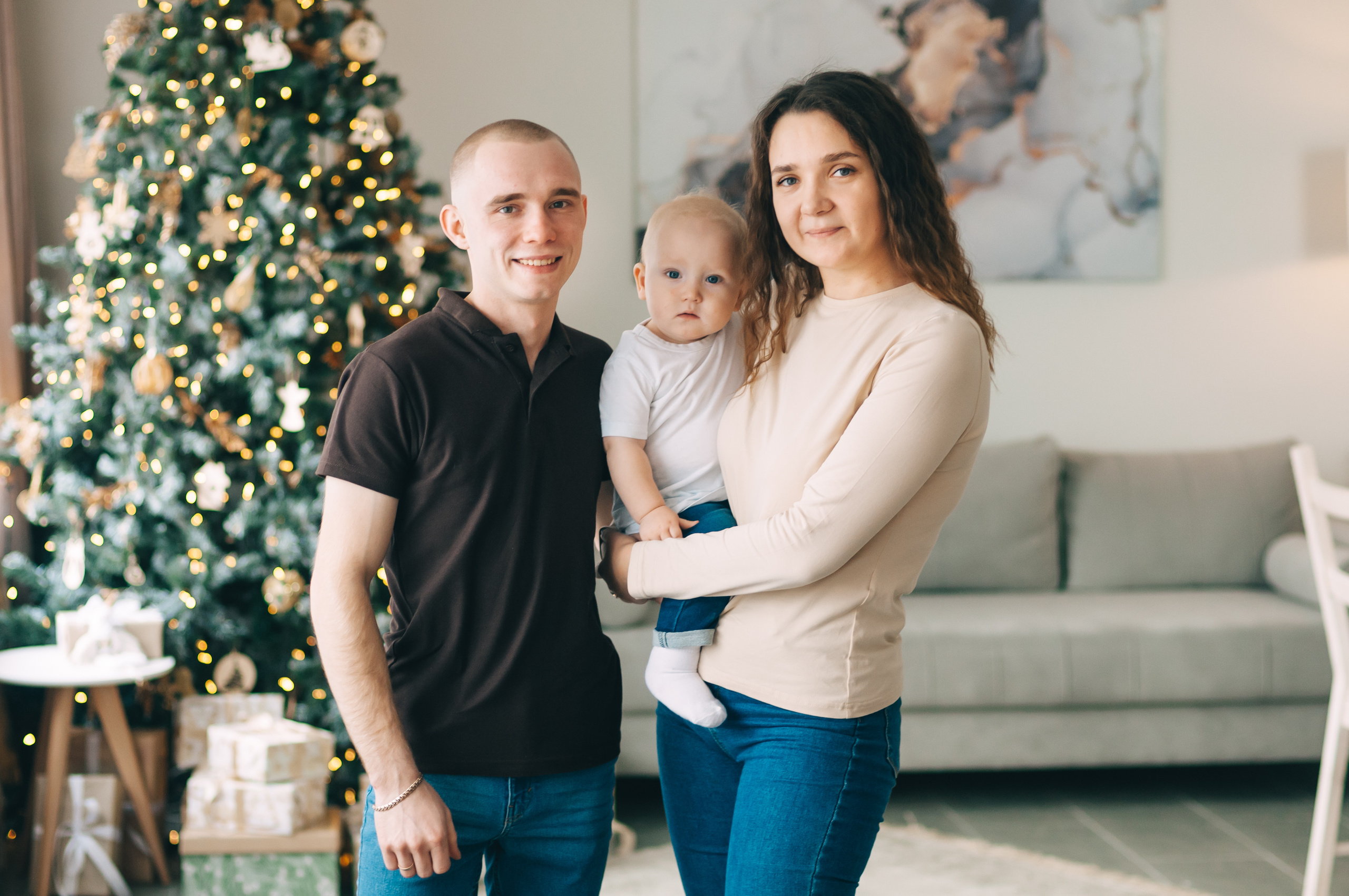 Новогодняя студийная съёмка для Алины, Влада и Матвея. Свадебный и семейный фотограф г. Ярославль Савинская Анастасия