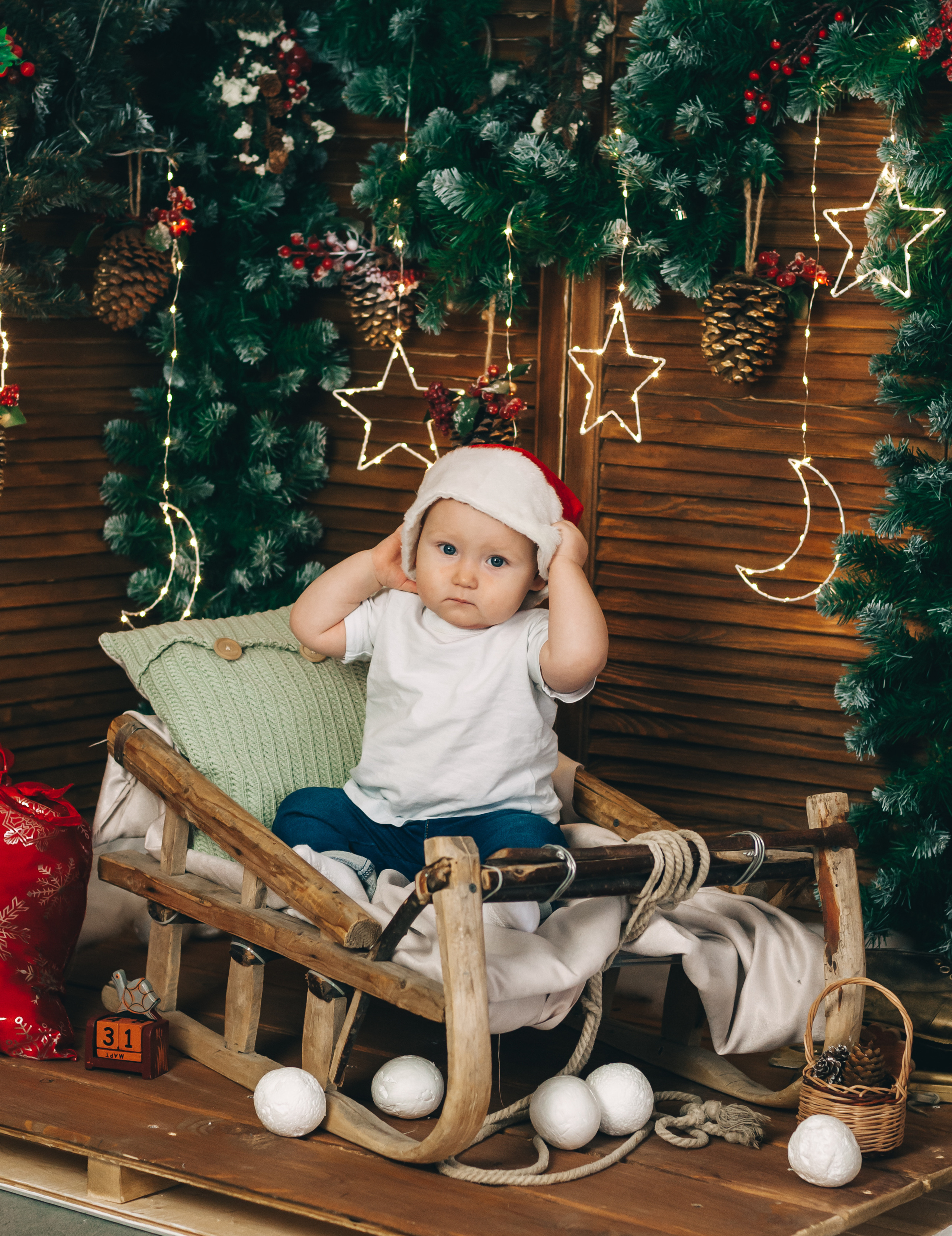 Новогодняя студийная съёмка для Алины, Влада и Матвея. Свадебный и семейный фотограф г. Ярославль Савинская Анастасия