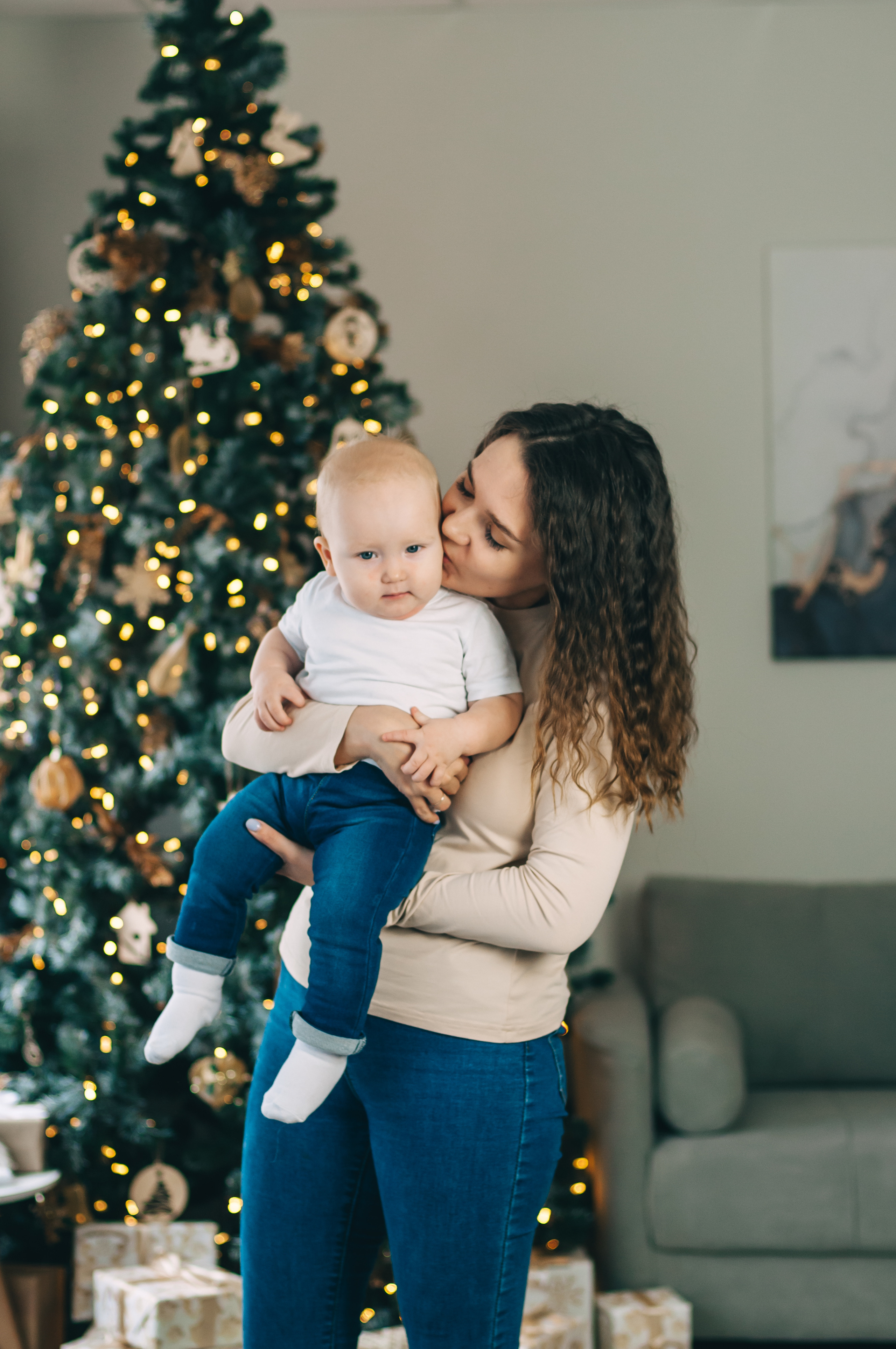 Новогодняя студийная съёмка для Алины, Влада и Матвея. Свадебный и семейный фотограф г. Ярославль Савинская Анастасия