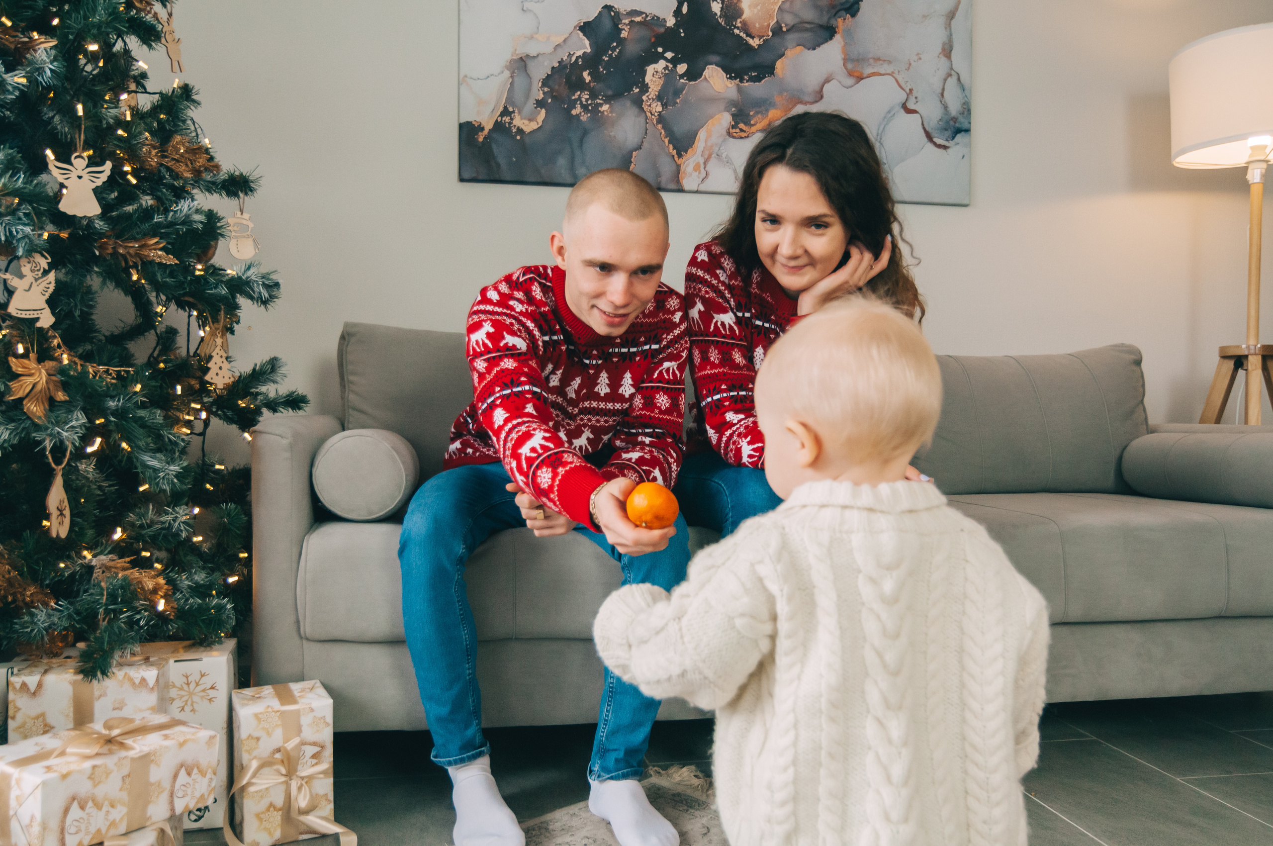 Новогодняя студийная съёмка для Алины, Влада и Матвея. Свадебный и семейный фотограф г. Ярославль Савинская Анастасия