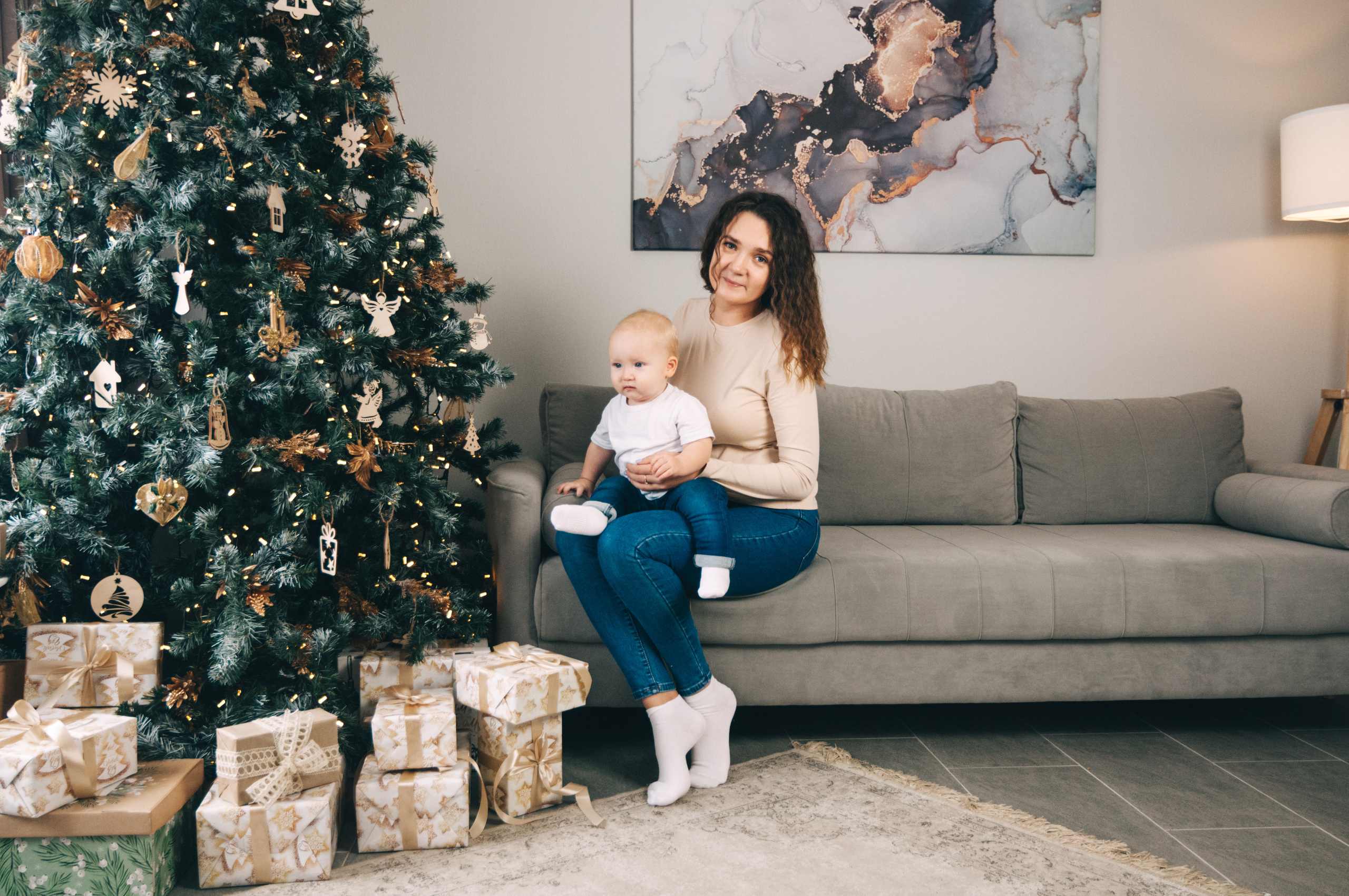 Новогодняя студийная съёмка для Алины, Влада и Матвея. Свадебный и семейный фотограф г. Ярославль Савинская Анастасия