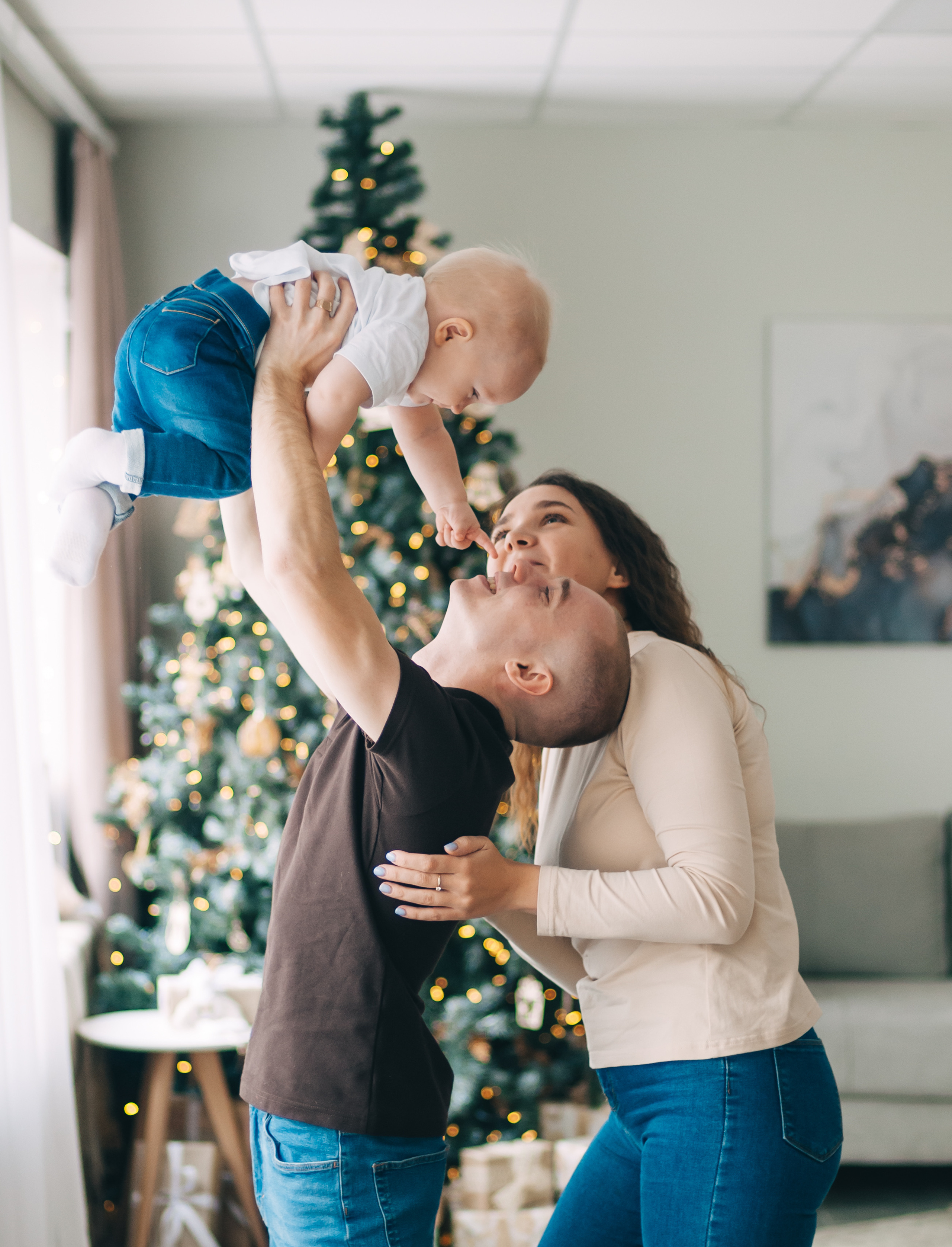 Новогодняя студийная съёмка для Алины, Влада и Матвея. Свадебный и семейный фотограф г. Ярославль Савинская Анастасия