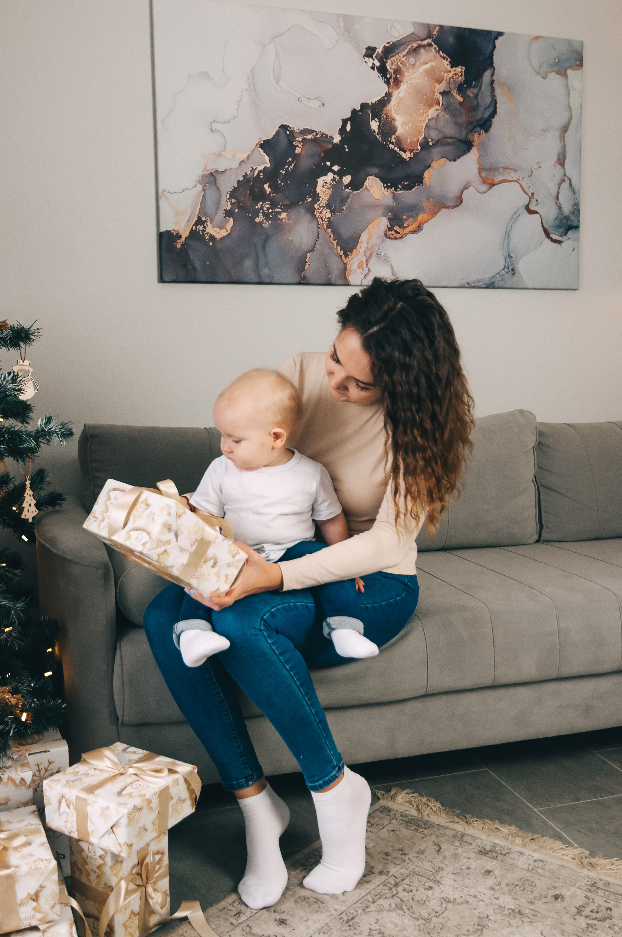 Новогодняя студийная съёмка для Алины, Влада и Матвея. Свадебный и семейный фотограф г. Ярославль Савинская Анастасия