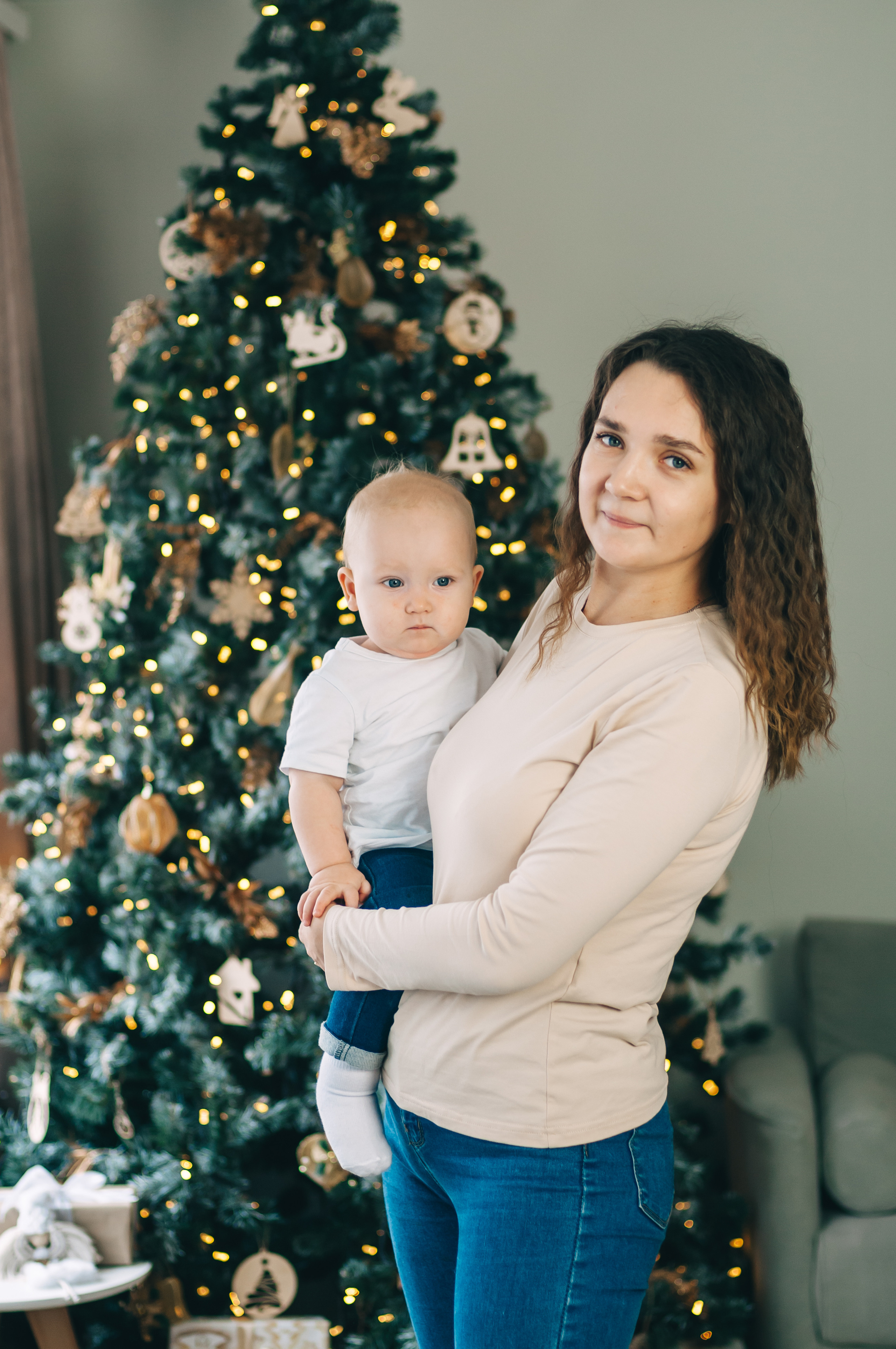 Новогодняя студийная съёмка для Алины, Влада и Матвея. Свадебный и семейный фотограф г. Ярославль Савинская Анастасия