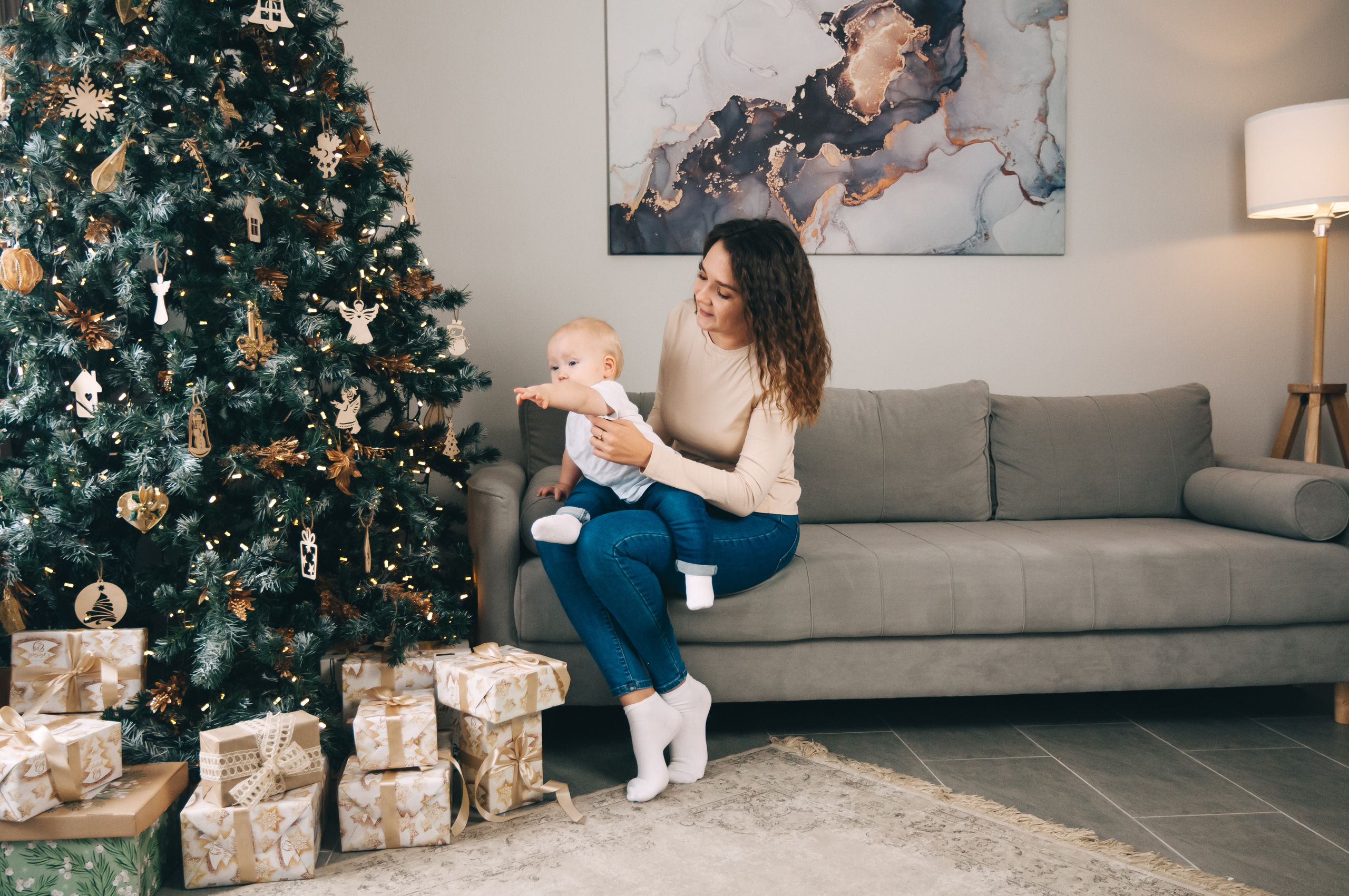 Новогодняя студийная съёмка для Алины, Влада и Матвея. Свадебный и семейный фотограф г. Ярославль Савинская Анастасия