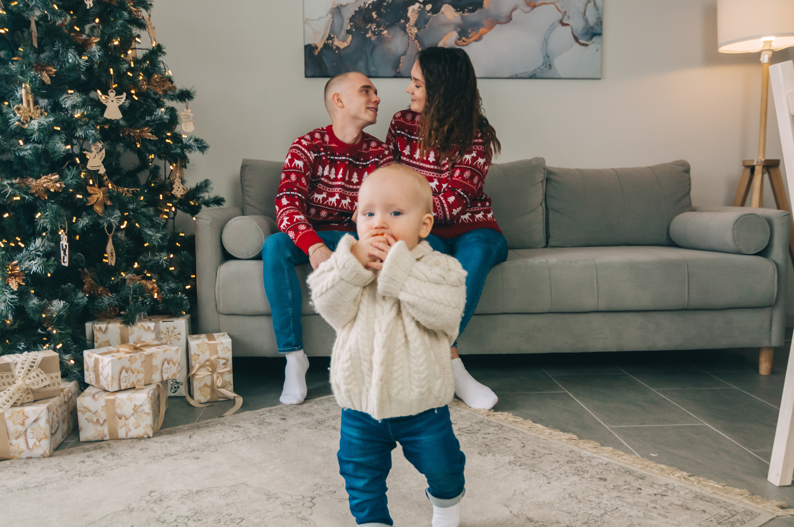 Новогодняя студийная съёмка для Алины, Влада и Матвея. Свадебный и семейный фотограф г. Ярославль Савинская Анастасия