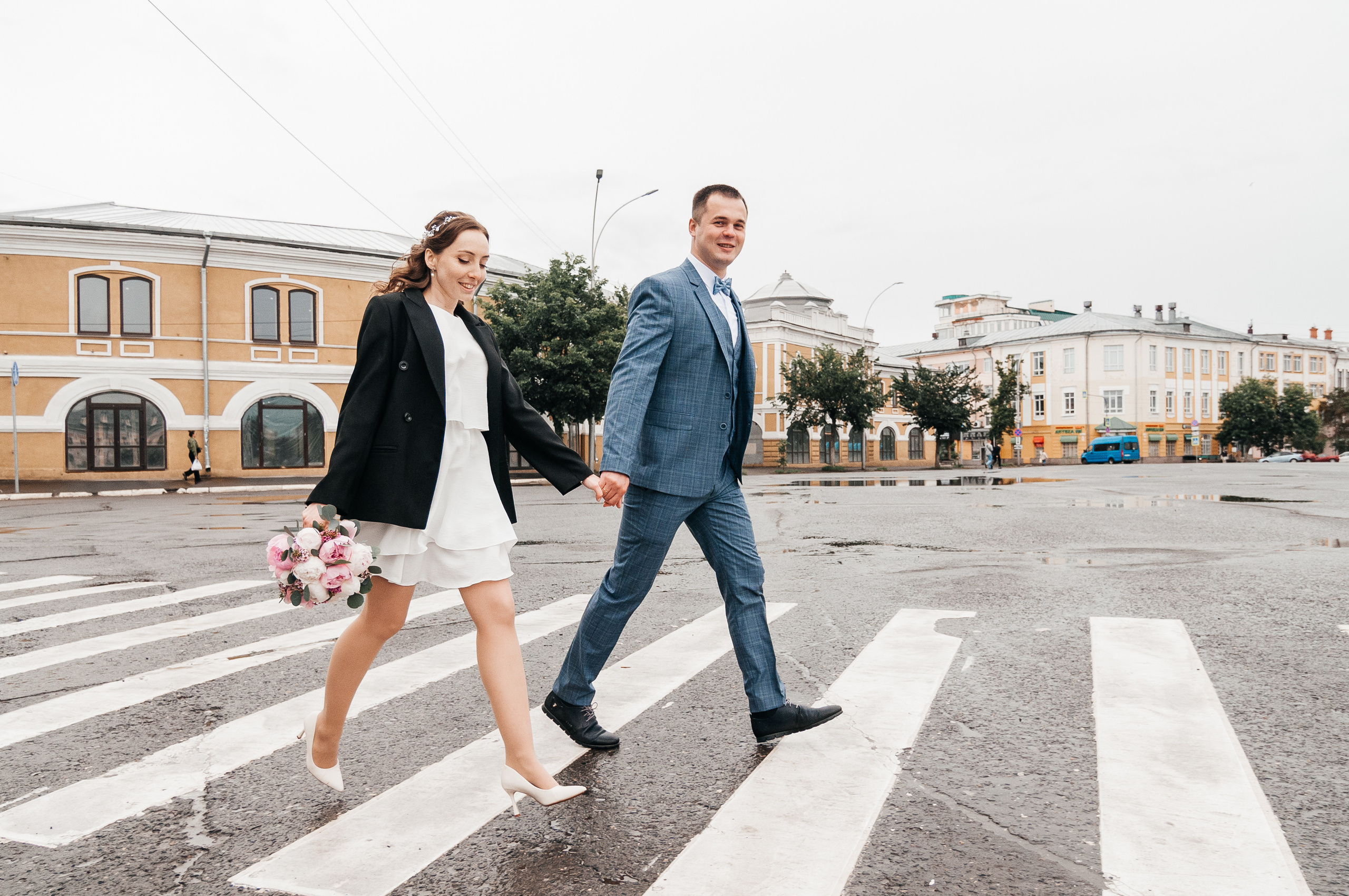 Свадебная съёмка в дождливую погоду для Марии и Дениса. Свадебный и семейный фотограф г. Ярославль Савинская Анастасия