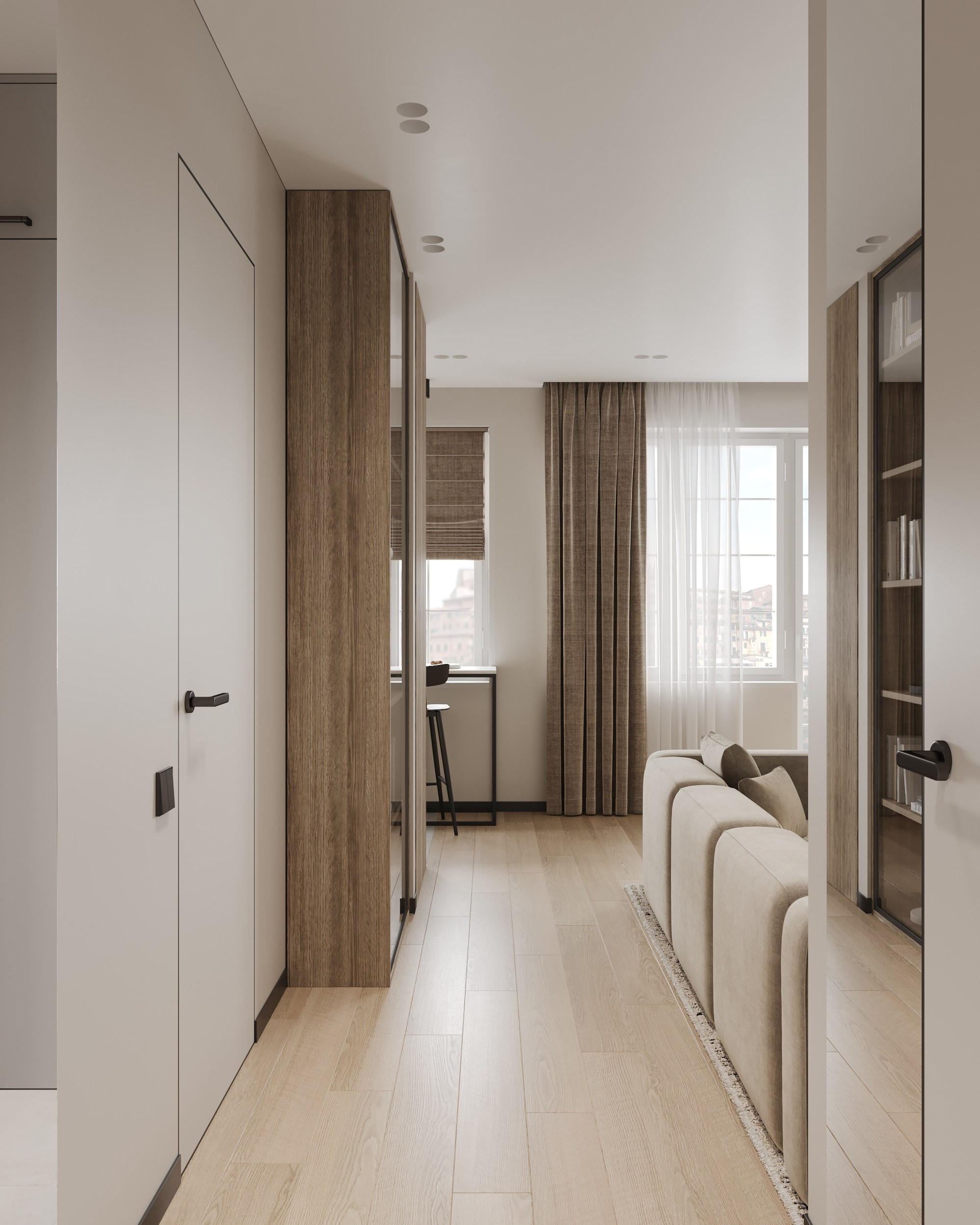 Modern Beige. Дизайн интерьера | 3D визуализация | Миланская Марина