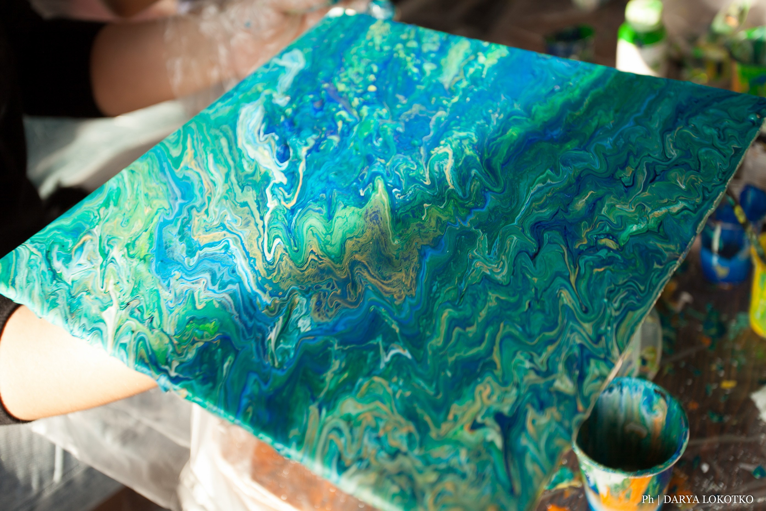 Мастер класс Fluid Art. Фотограф Дарья Локотко в Красноярске