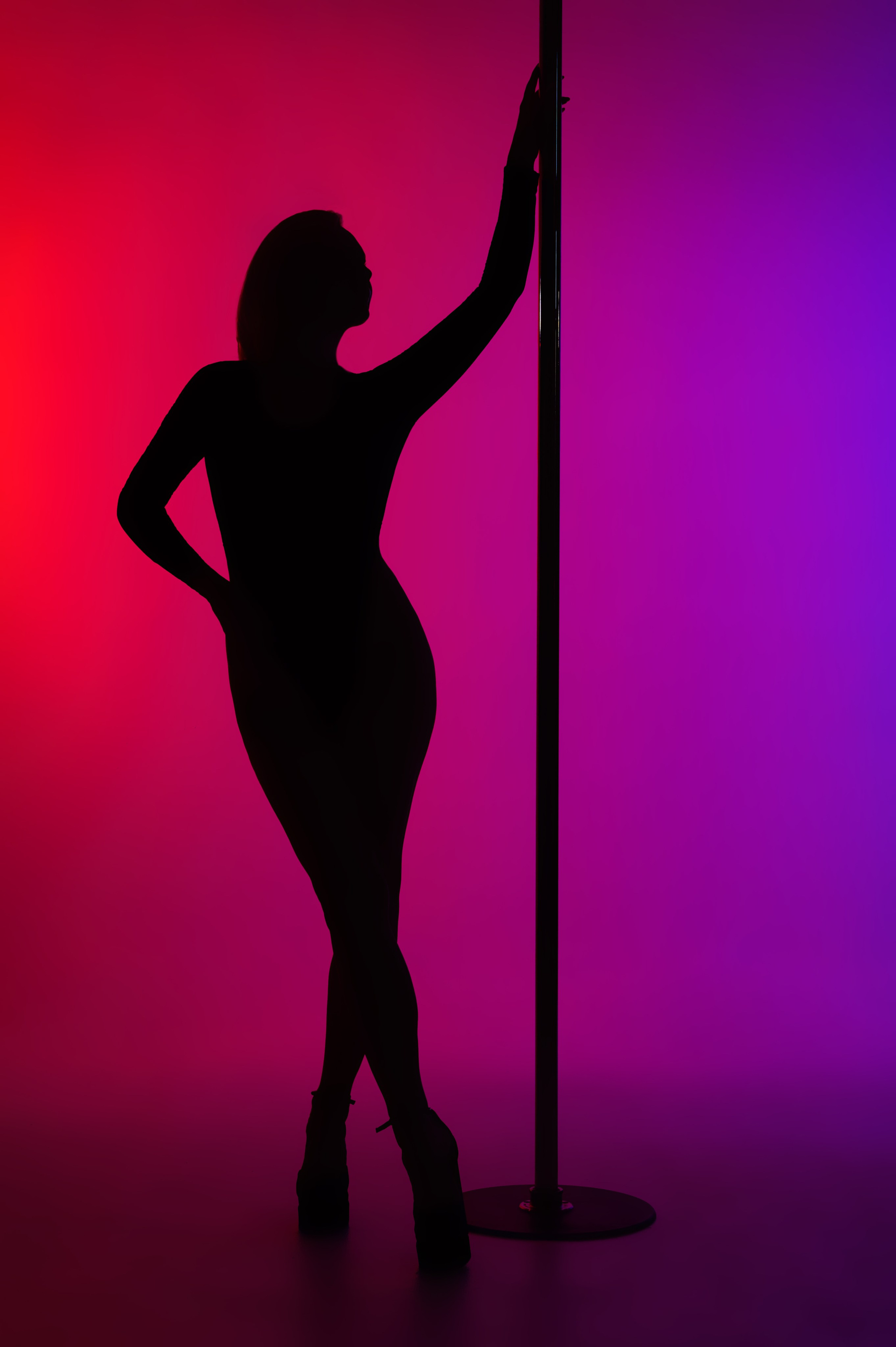 Фотосессия с цветным светом. Анна Боровикова, фотограф Пушкино