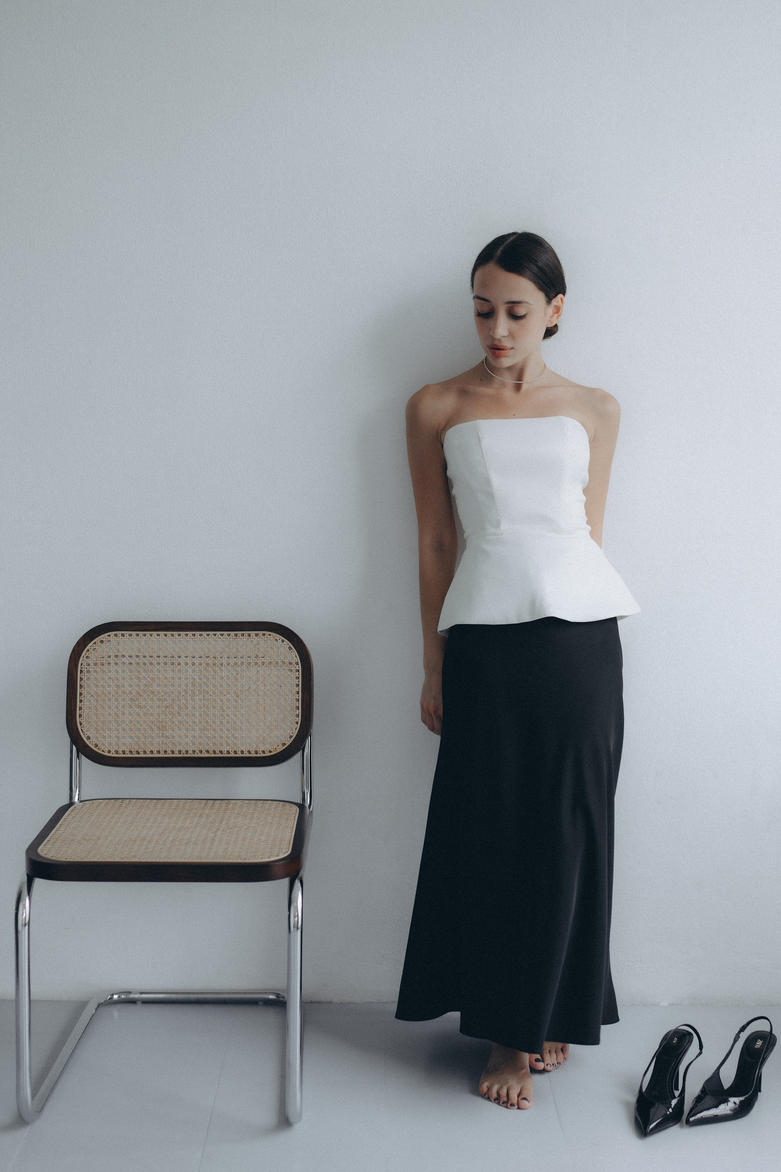 Female portrait in an urban environment without posing