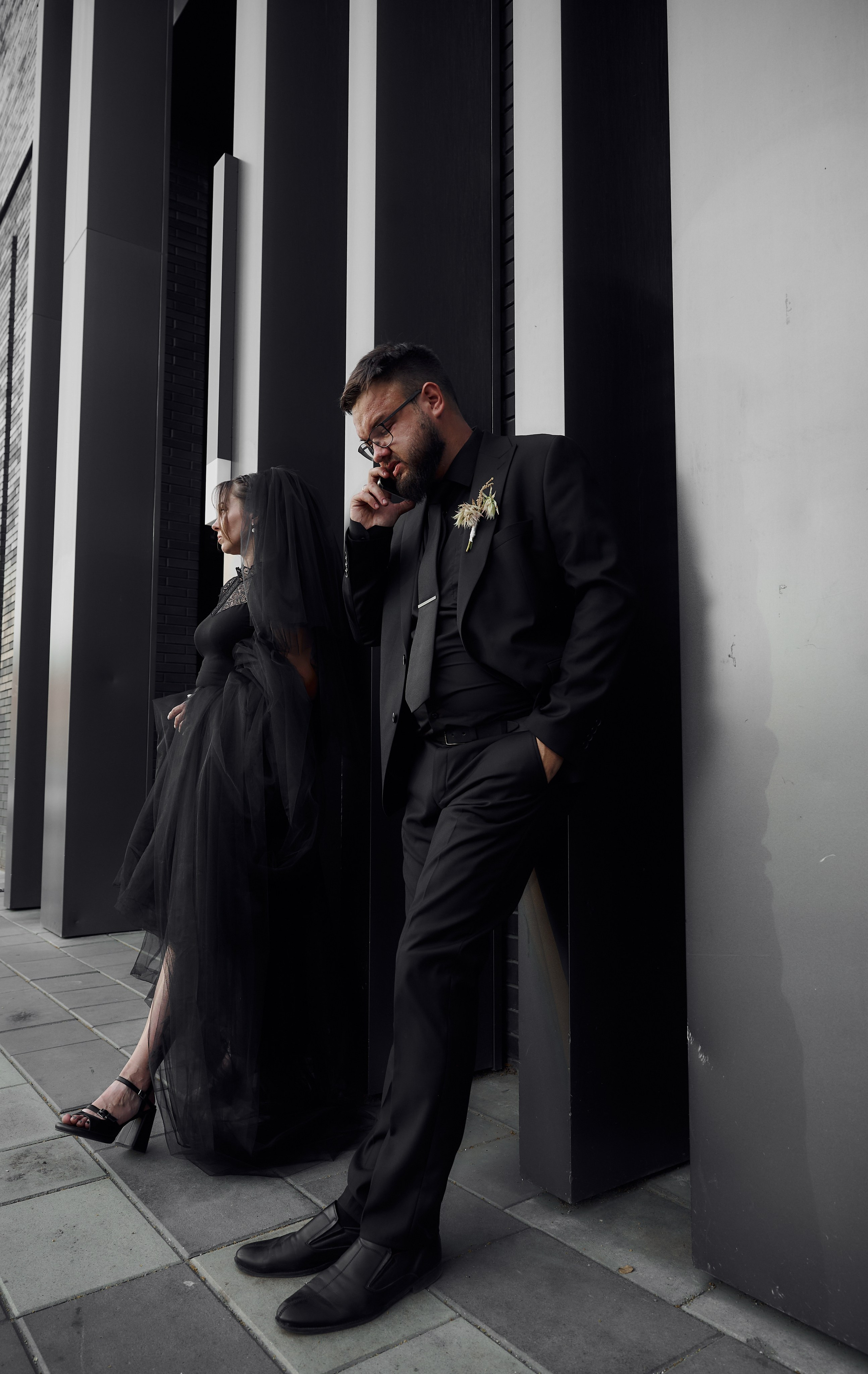Свадебная фотосессия в Туле в черном. Свадебный фотограф в Туле Никита Беляев