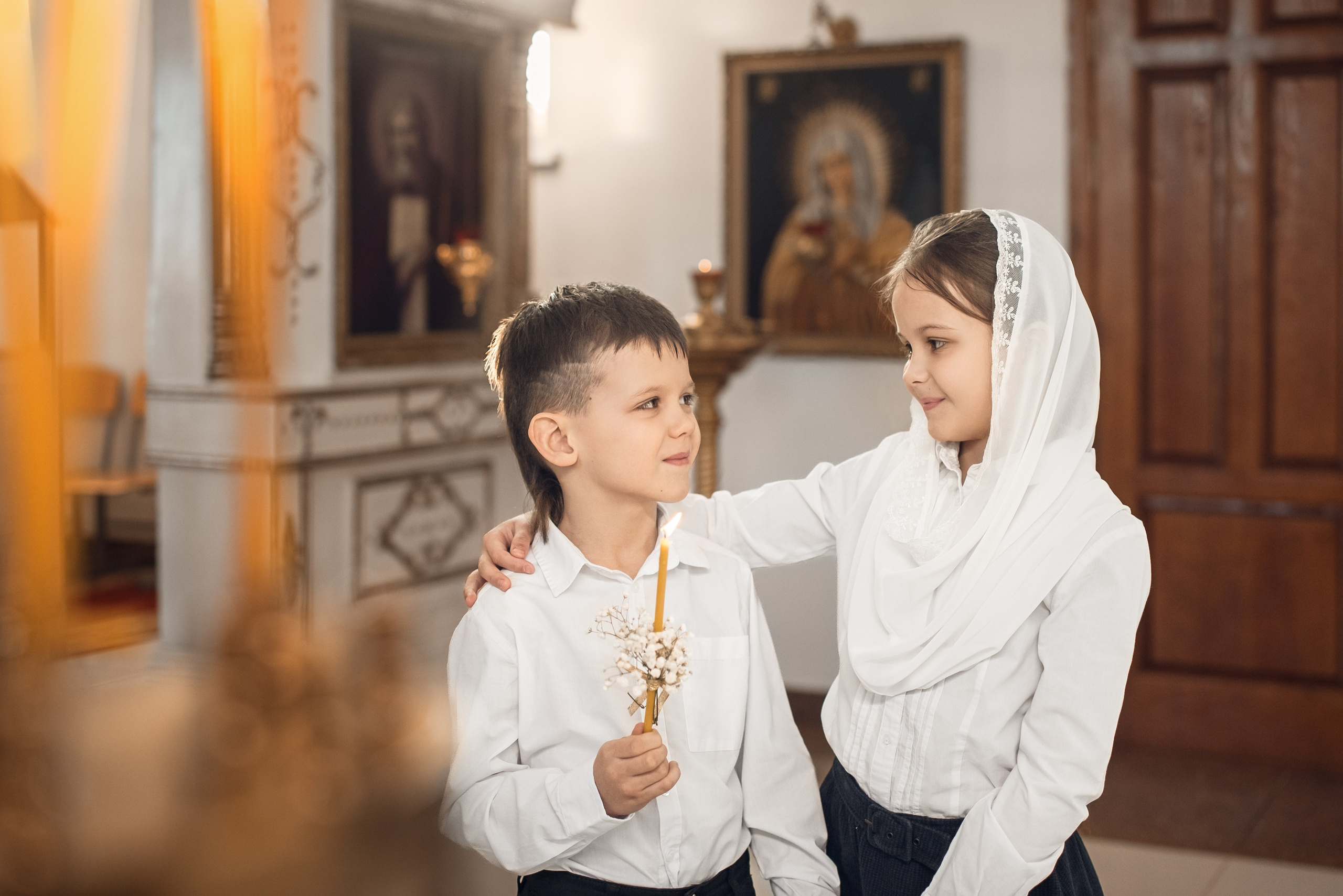 Крещение в храме Благовещения Пресвятой Богородицы. Церковный фотограф на Таинство Крещения и Венчания в Оренбурге и Оренбургской области Екатерина Белкина