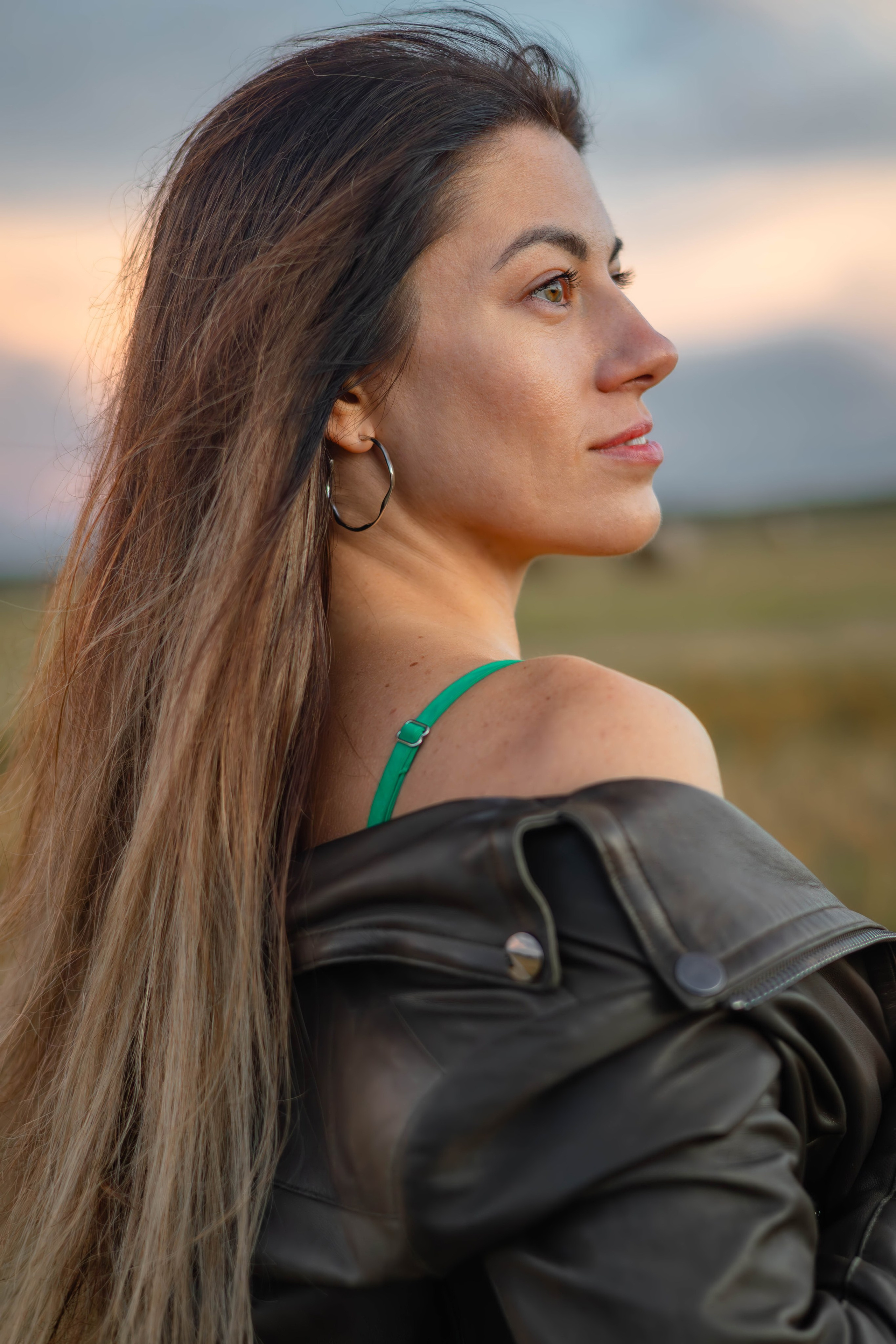 Анастасия. Закат в поле. Портретный фотограф Панферова Регина г. Санкт-Петербург, г. Казань