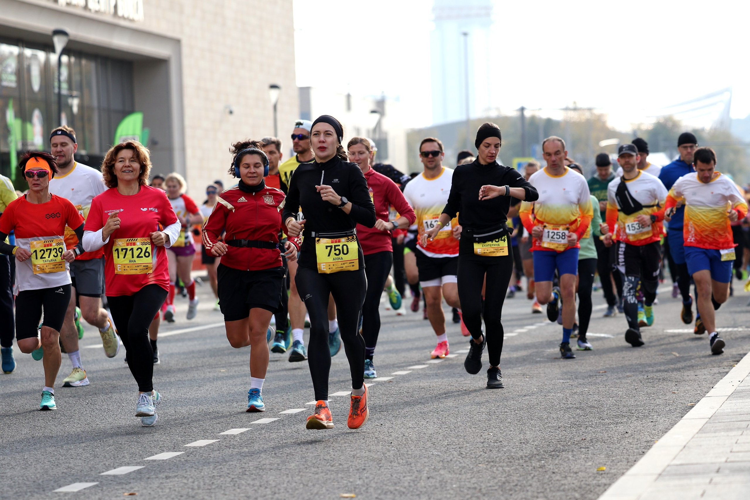 Участники Московского марафона