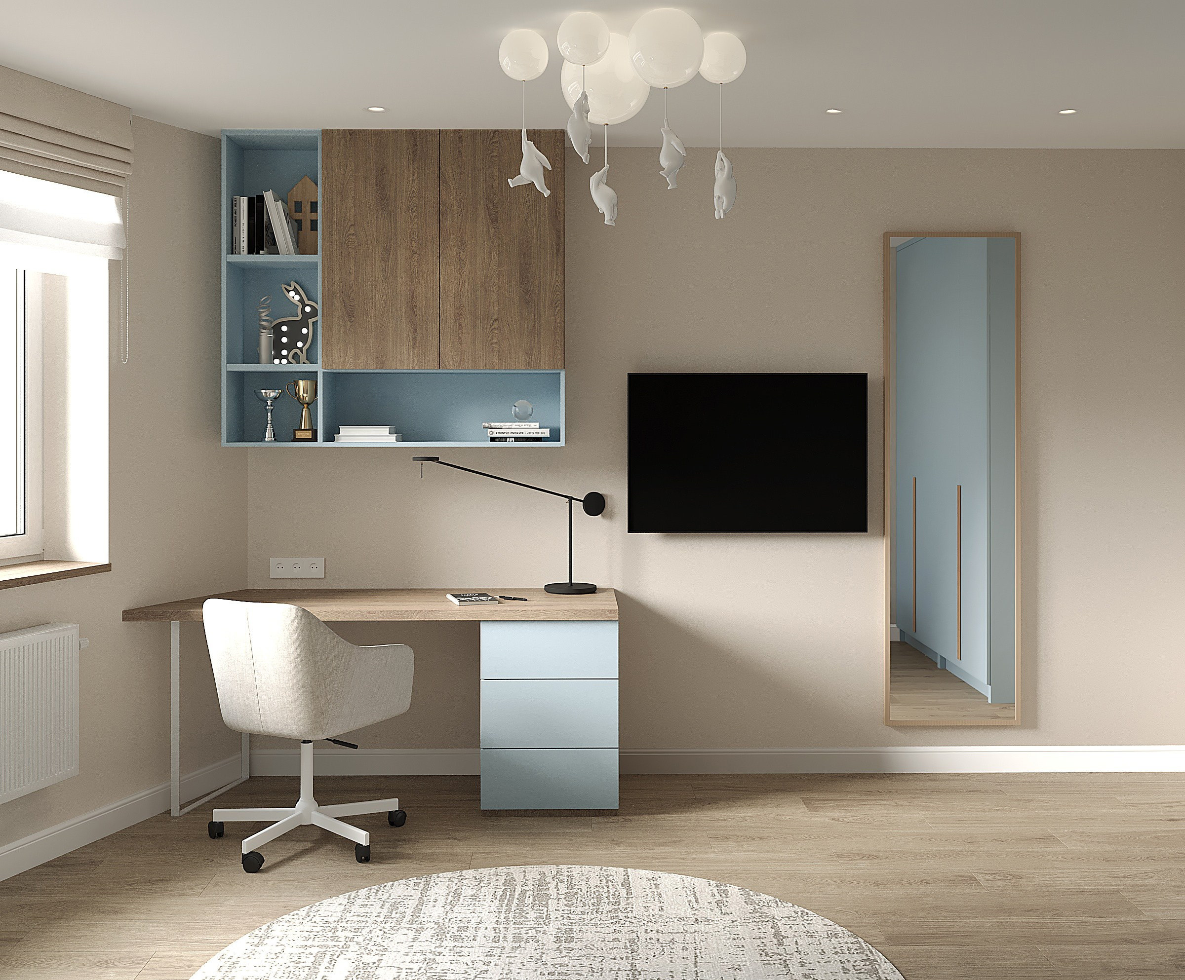 Современная квартира с элементами джапанди. Lina architector | Дизайн интерьера