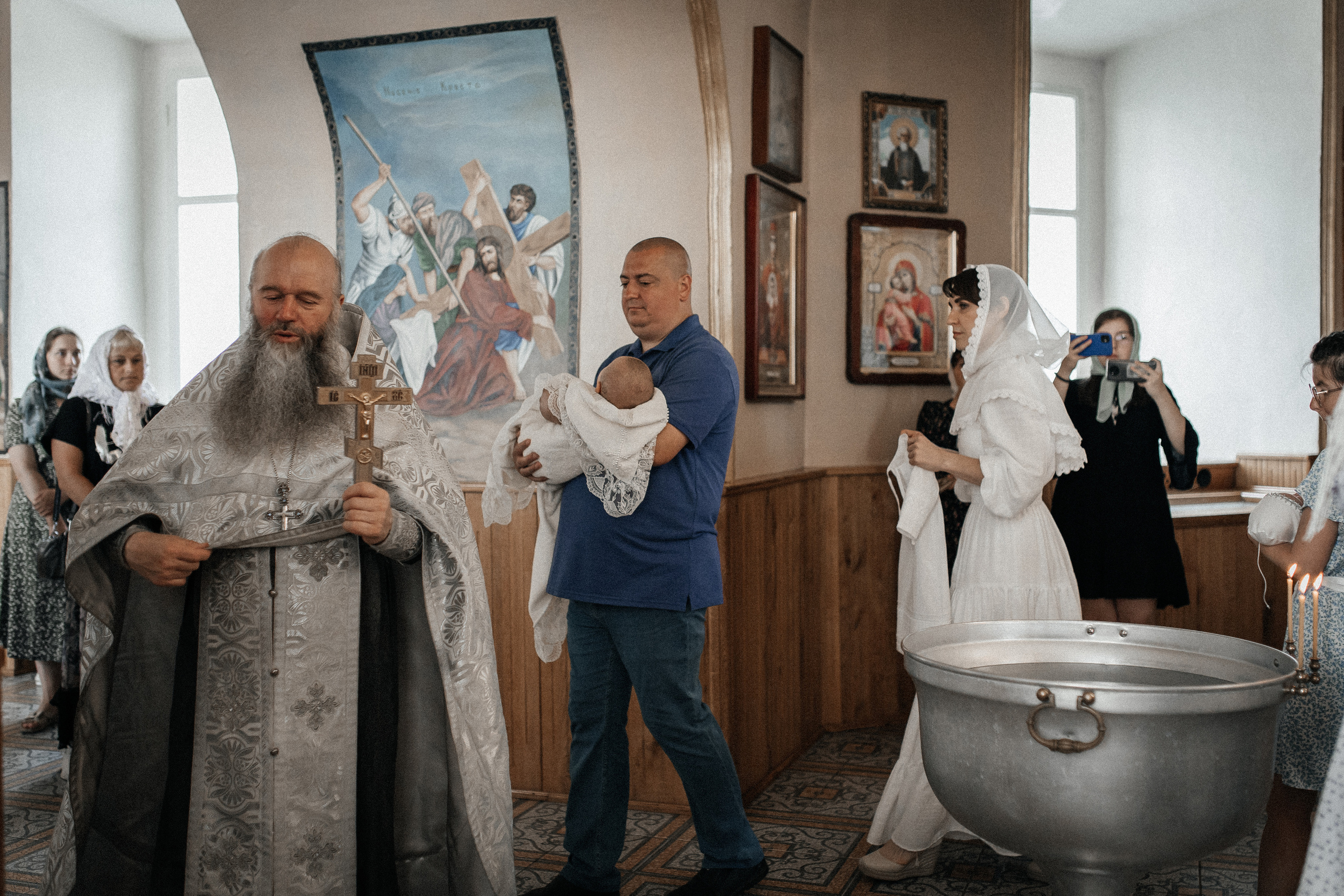 Крещение Никиты, Храм Покрова Пресвятой Богородицы, с. Песчанка. Фотограф на крещение (крестины) и венчание Старый Оскол, Наталья Беседина