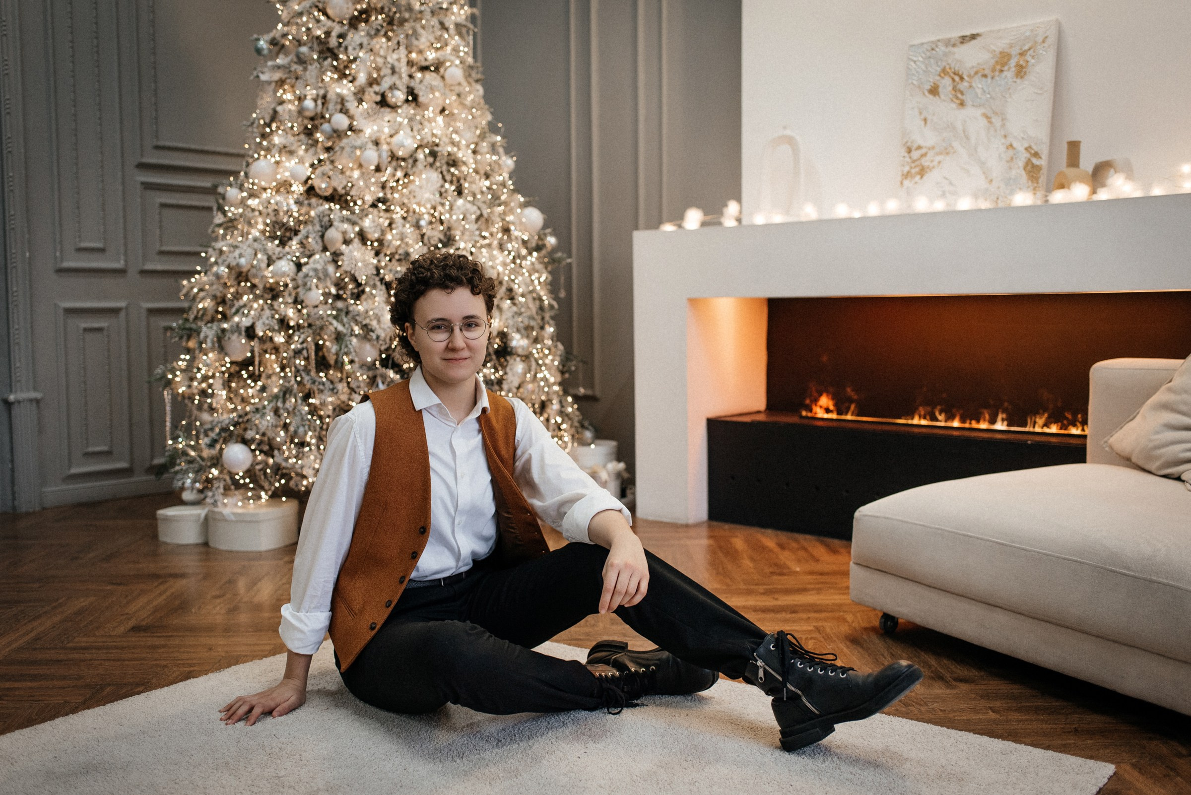 Семейная новогодняя фотосессия. Свадебный фотограф в Санкт-Петербурге Венера Ахметова