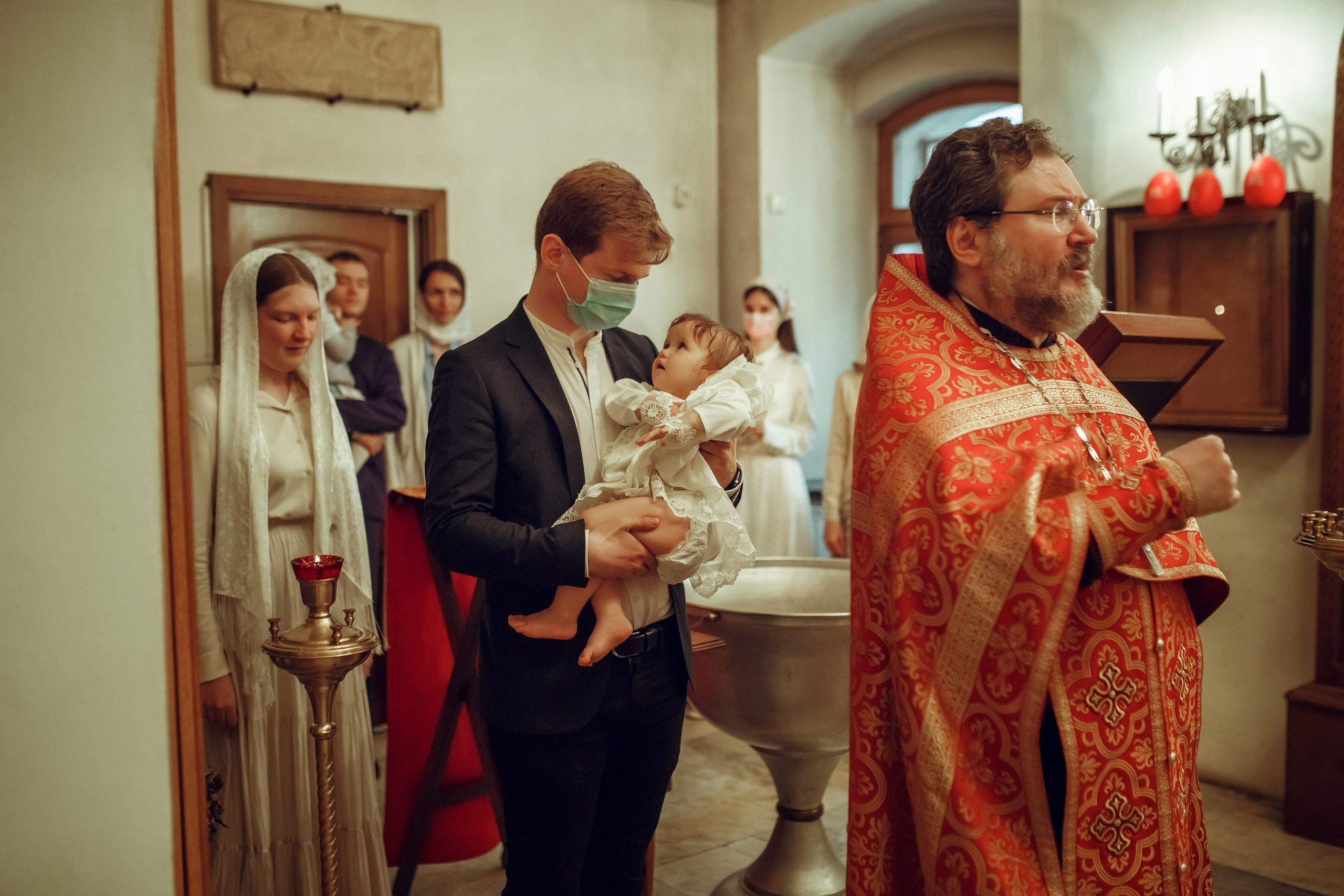 Крещение Даши. Фотограф на Крещение, семейный фотограф в Москве