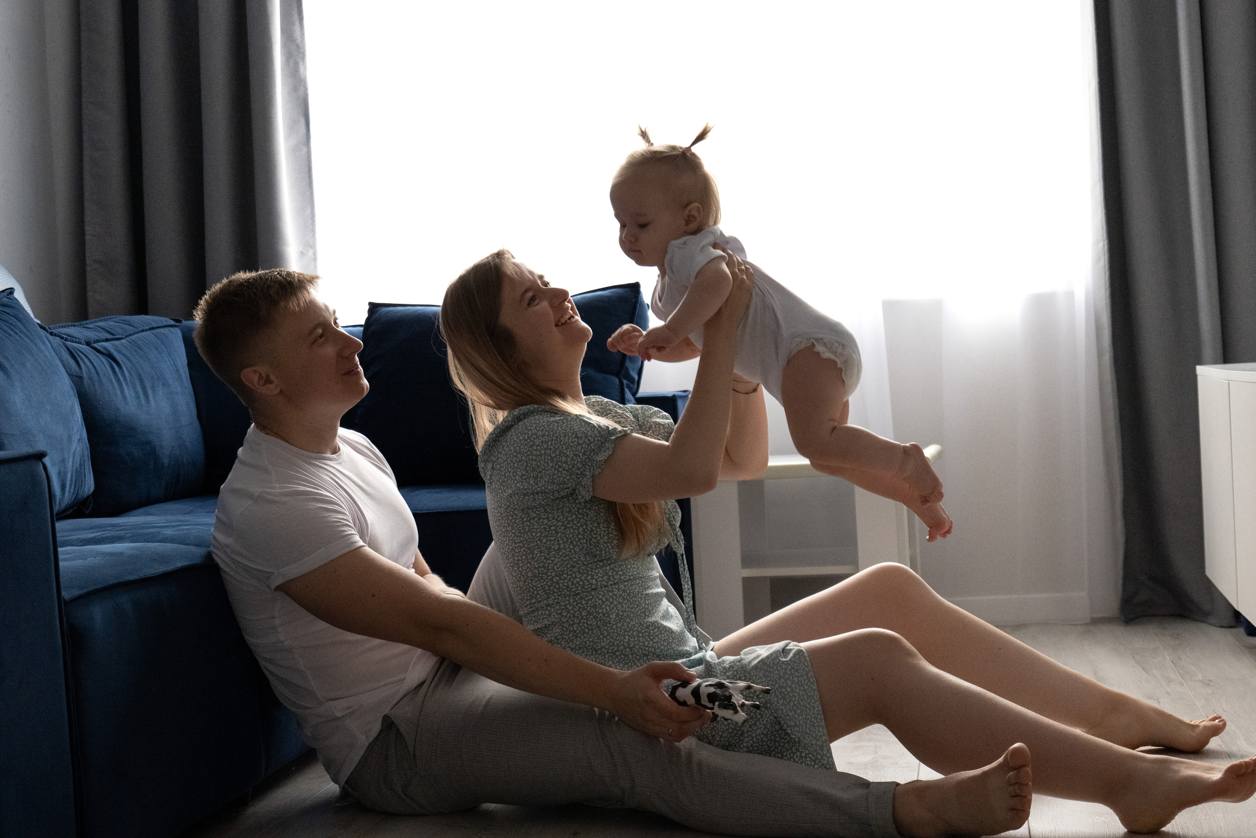 Домашняя фотосессия: «Евочке 1 год». Фотограф видеограф Ольга Василевская