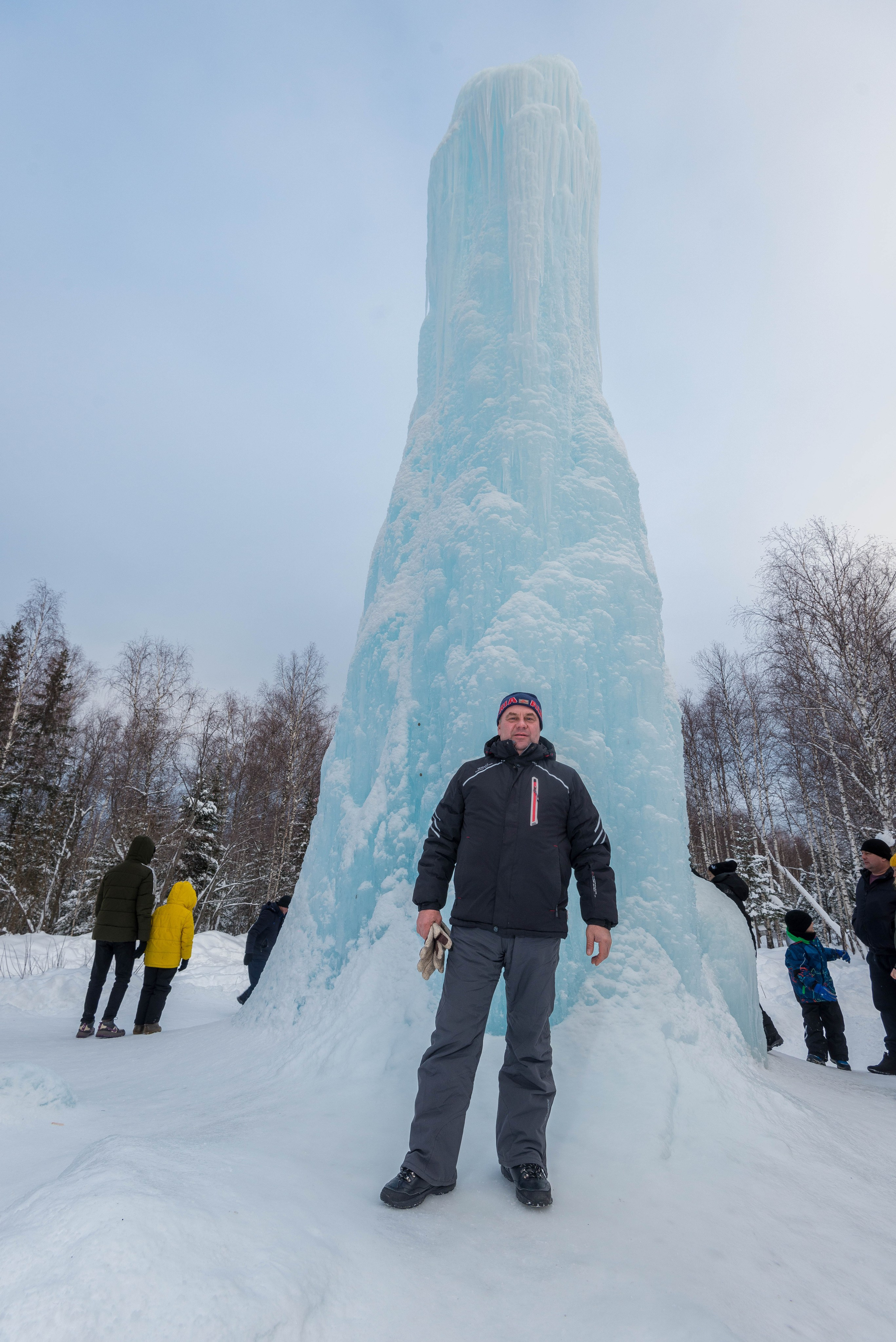 Таганай Семибратка, Парк Бажова, ледяной фонтан 06.01.2024. Свадебный фотограф на Урале Виктор Соколов