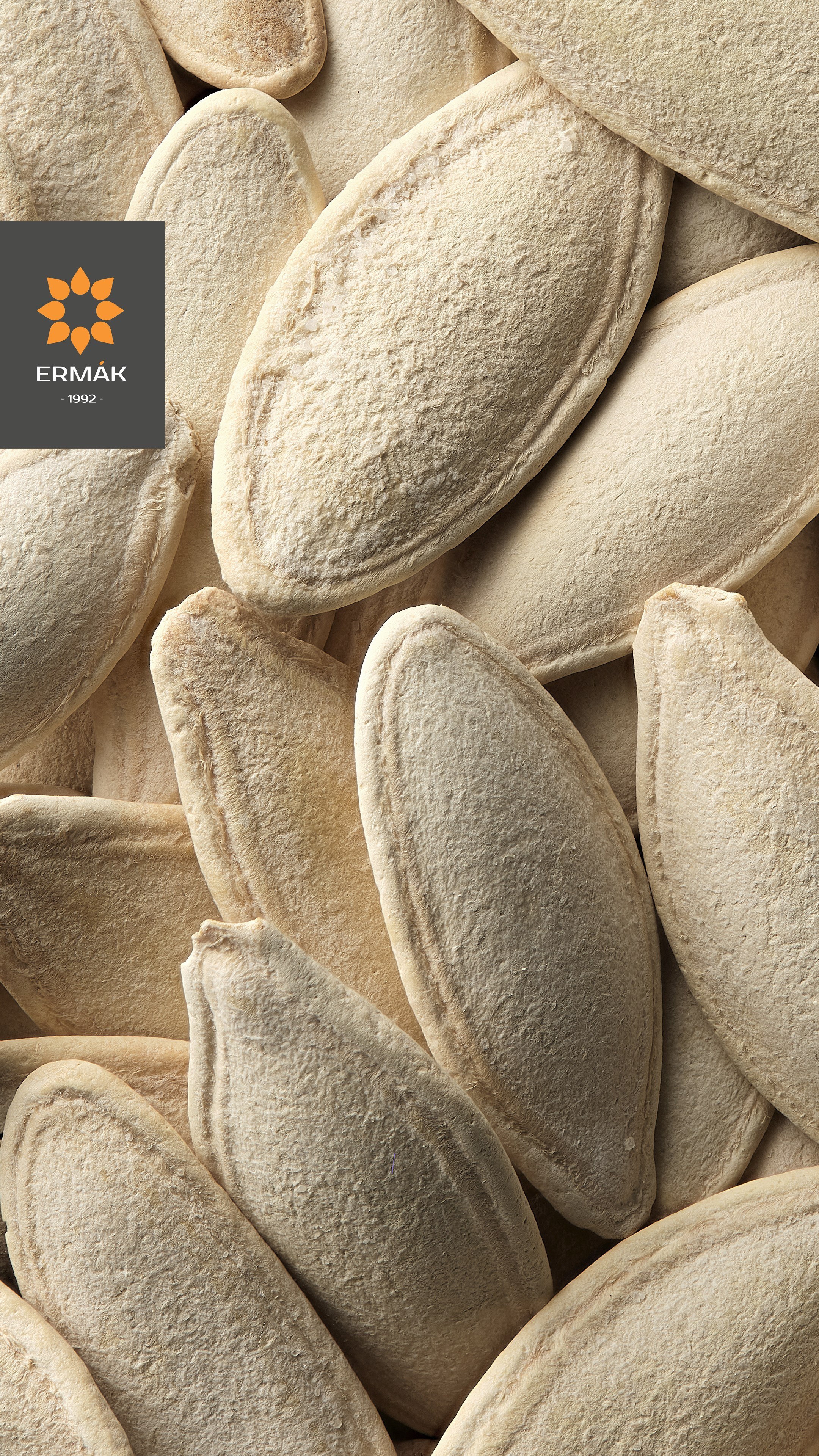 Профессиональная фотосъёмка крупного плана семян подсолнечника ERMAK — студийный свет, белый фон. Съёмка для упаковки и маркетплейсов.