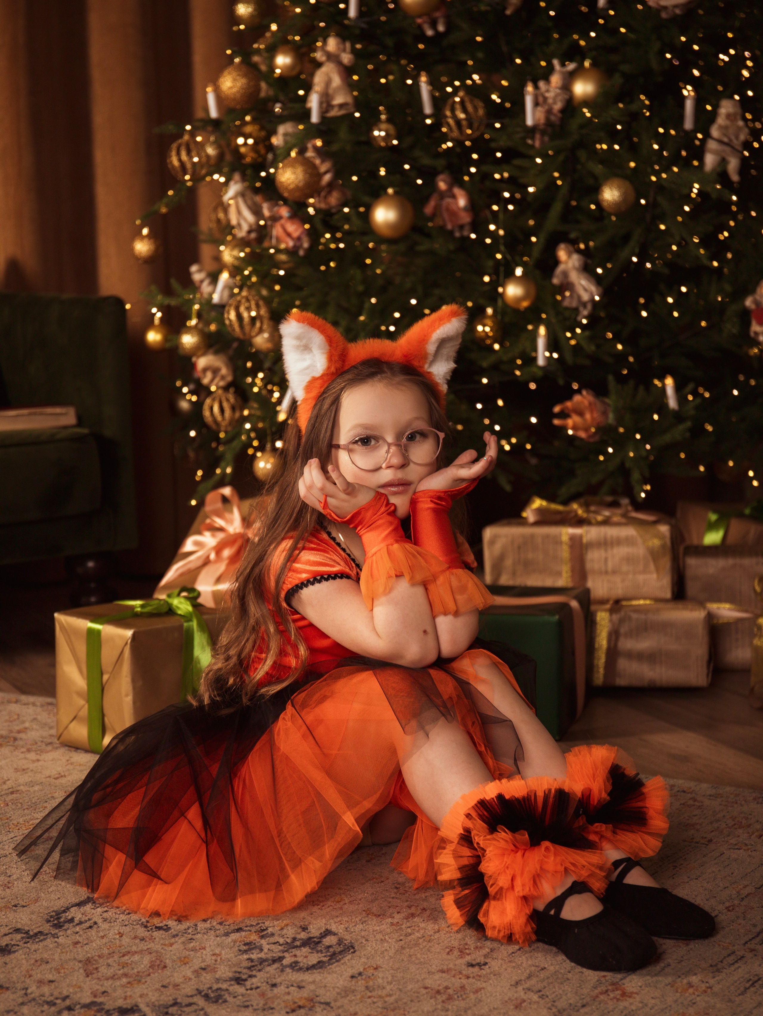 Мама с дочкой, новогодняя сьемка. Свадебный и семейный фотограф в Москве Мила Широких