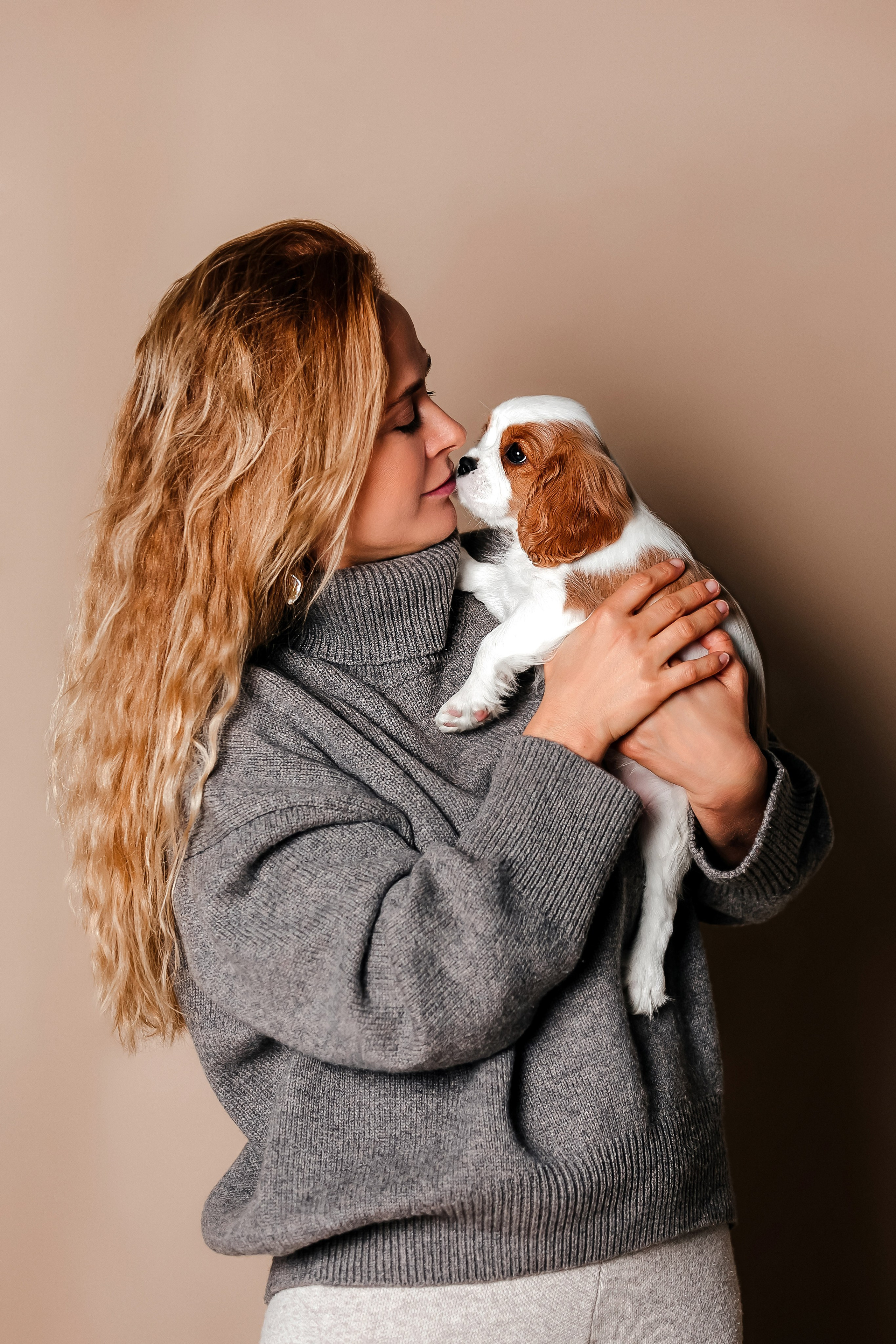 Щенки кавалера в фотостудии. Фотограф-анималист в Краснодаре Маша Мельникова