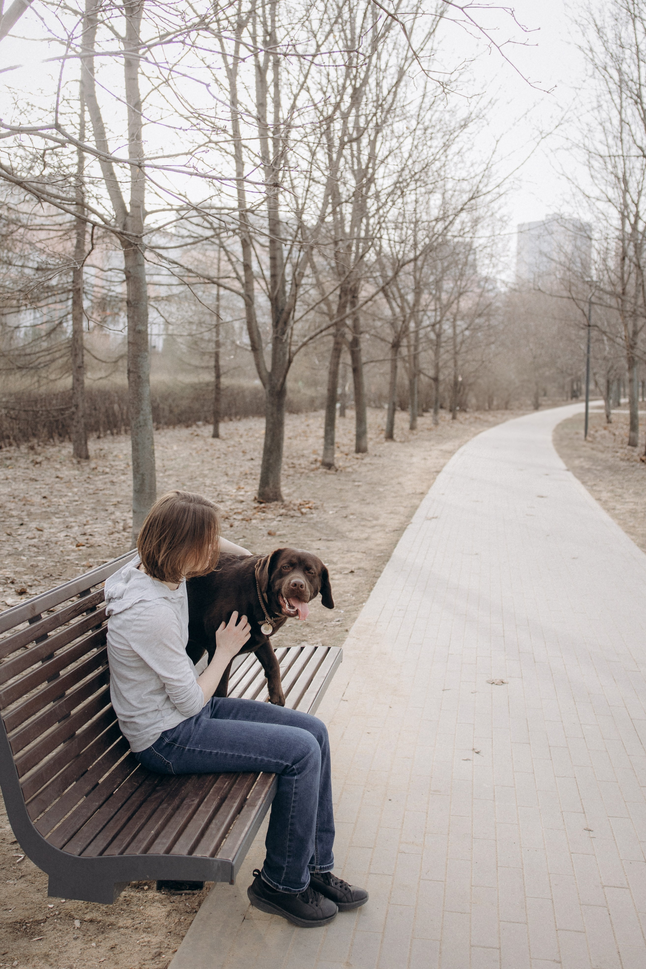 Наталия и Пальма в парке. Фотограф анималист в Казани Алина Сулейманова. Фотограф животных