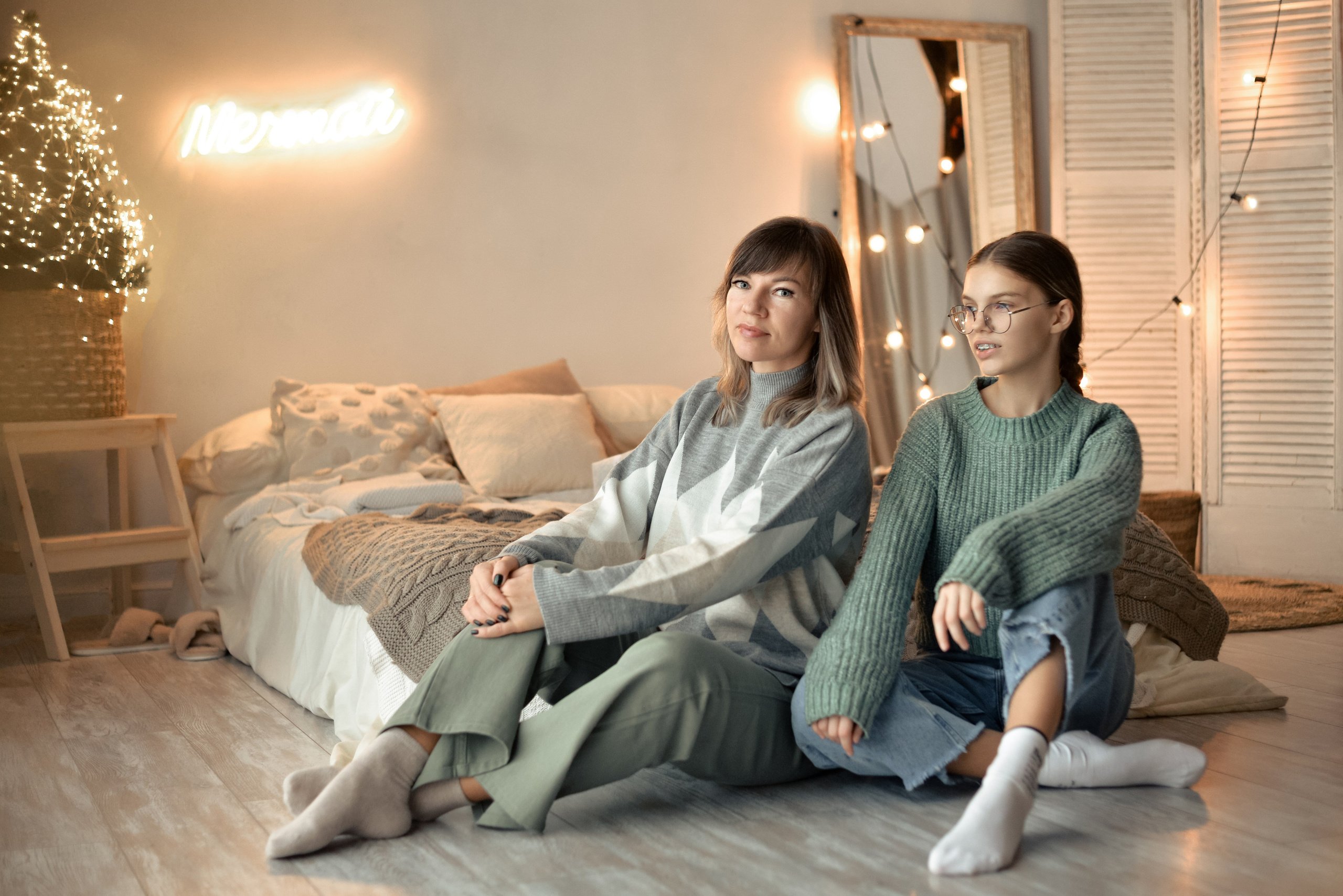 Елена с дочерью в зале Грей. Семейный и свадебный фотограф Галина Абакумова, фотосессии в Белгороде