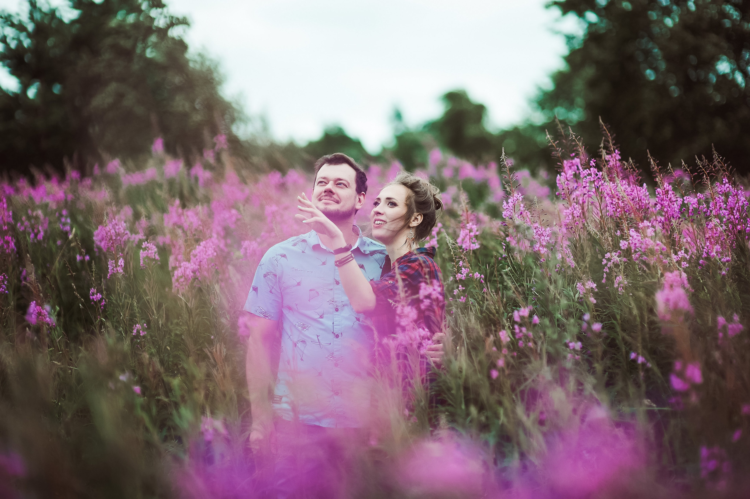 Александра и Вячеслав (фотосессия Love story на природе). Портретный, семейный и свадебный фотограф в Санкт-Петербурге и в Пушкине Ширяев Денис