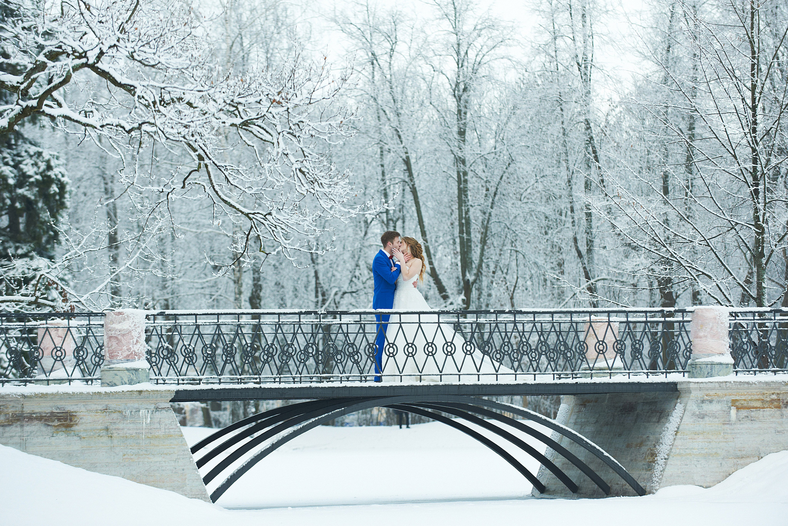 Надежда и Владислав (зимняя свадебная фотосессия в Пушкине в Екатерининском парке). Портретный, семейный и свадебный фотограф в Санкт-Петербурге и в Пушкине Ширяев Денис