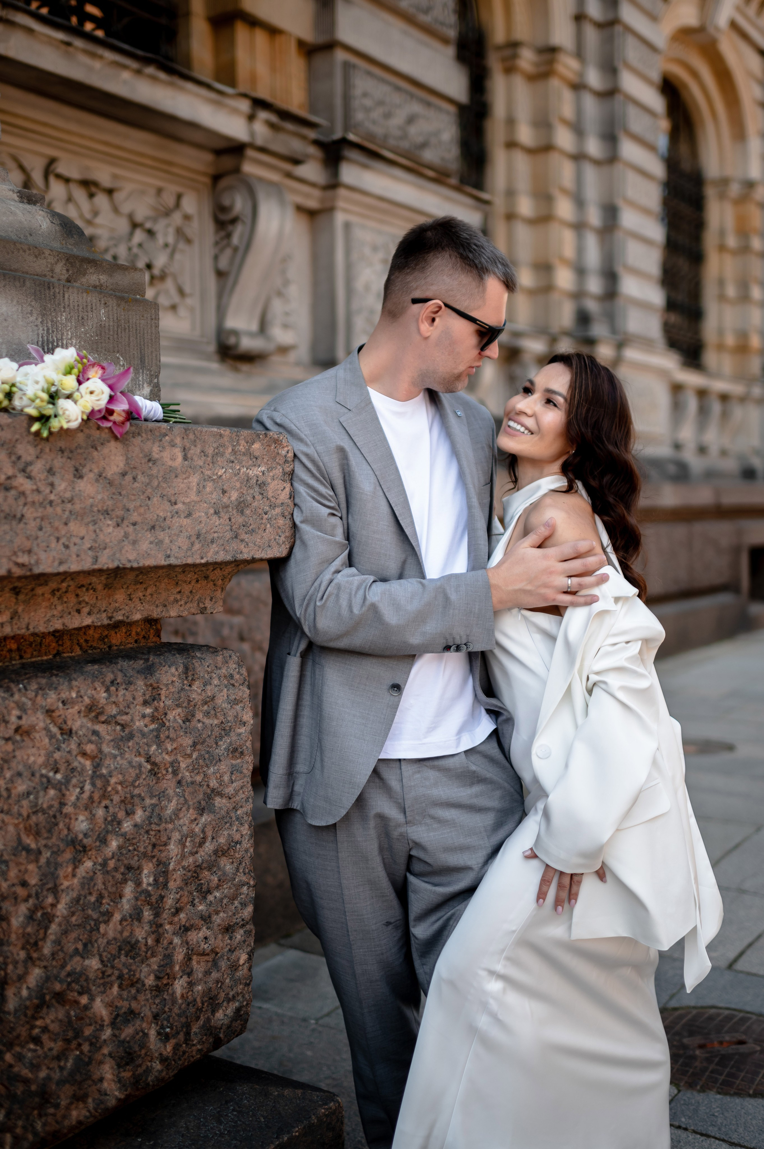 Алина и Алексей (прогулка на кабриолете, Академия Художеств, Екатерининский парк в Пушкине). Портретный, семейный и свадебный фотограф в Санкт-Петербурге и в Пушкине Ширяев Денис